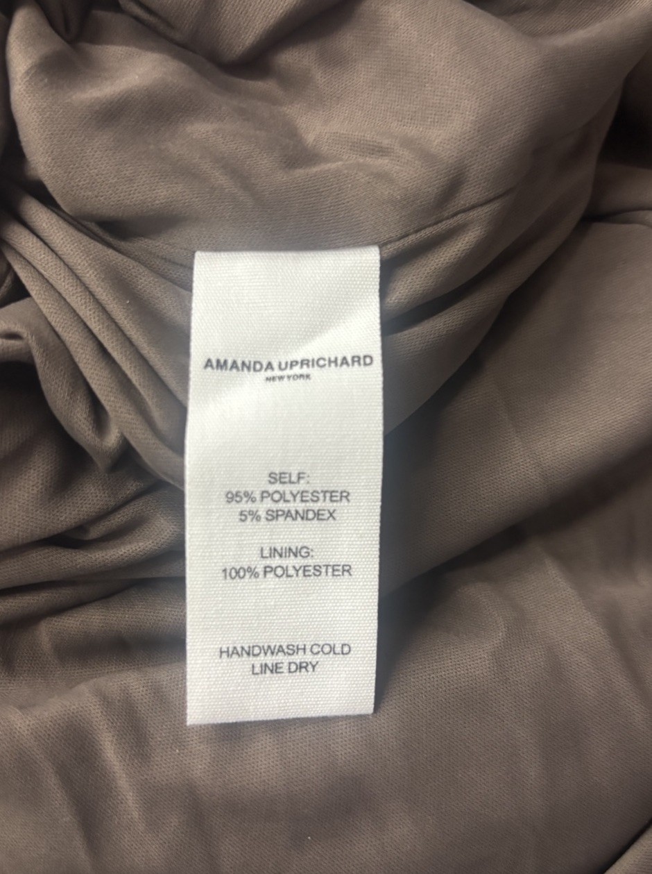 Amanda Uprichard x REVOLVE Evianna Mesh Gown in Brown L 297! (See Description)
