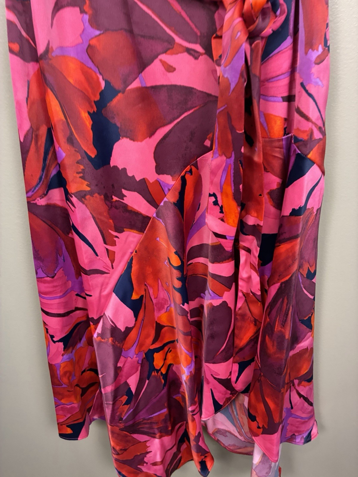 London Times Leaf Print Abstract Hem Fit n Flare Dress 10