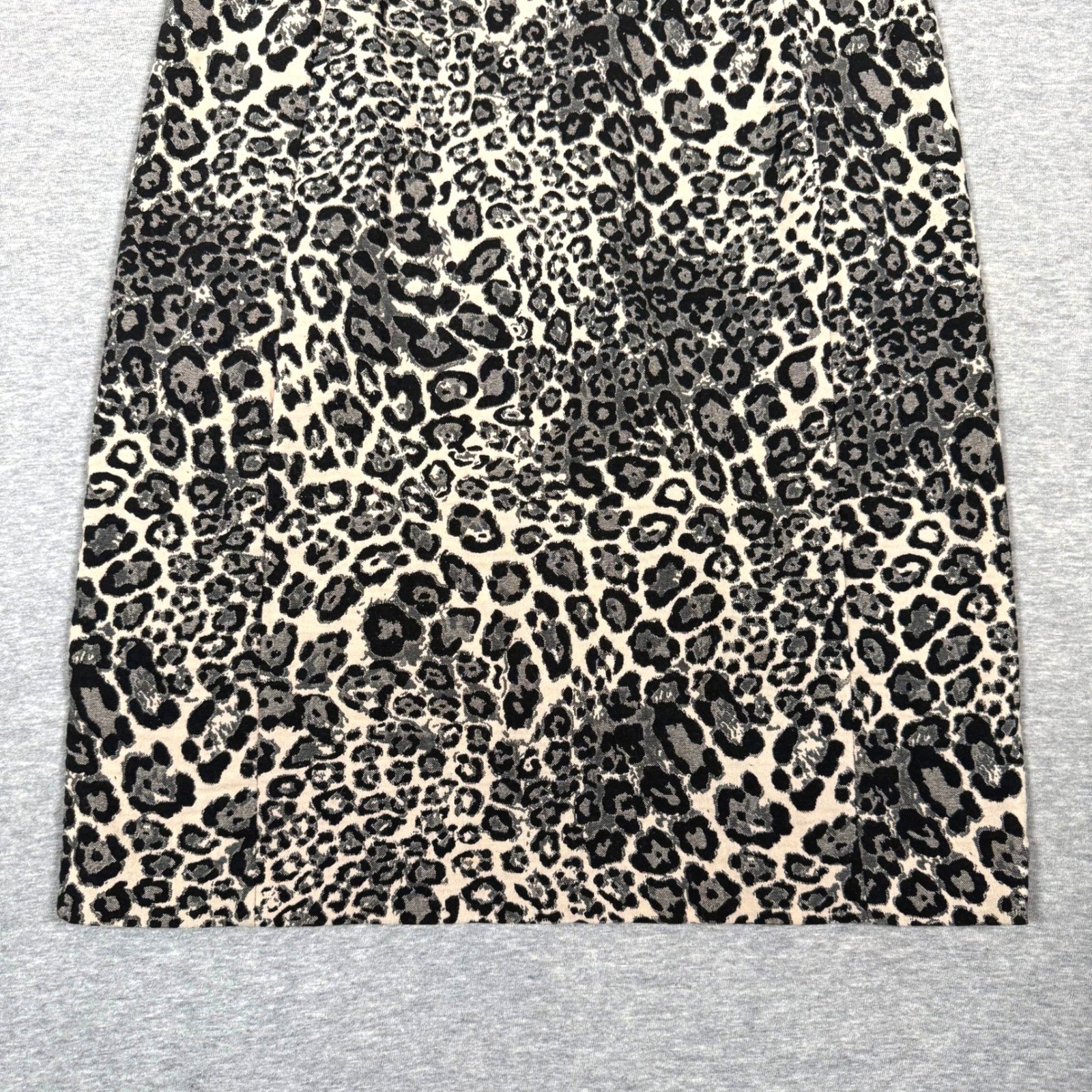 Calvin Klein Womens Leopard Print Sleeveless Sheath Dress Tan Black Size 6