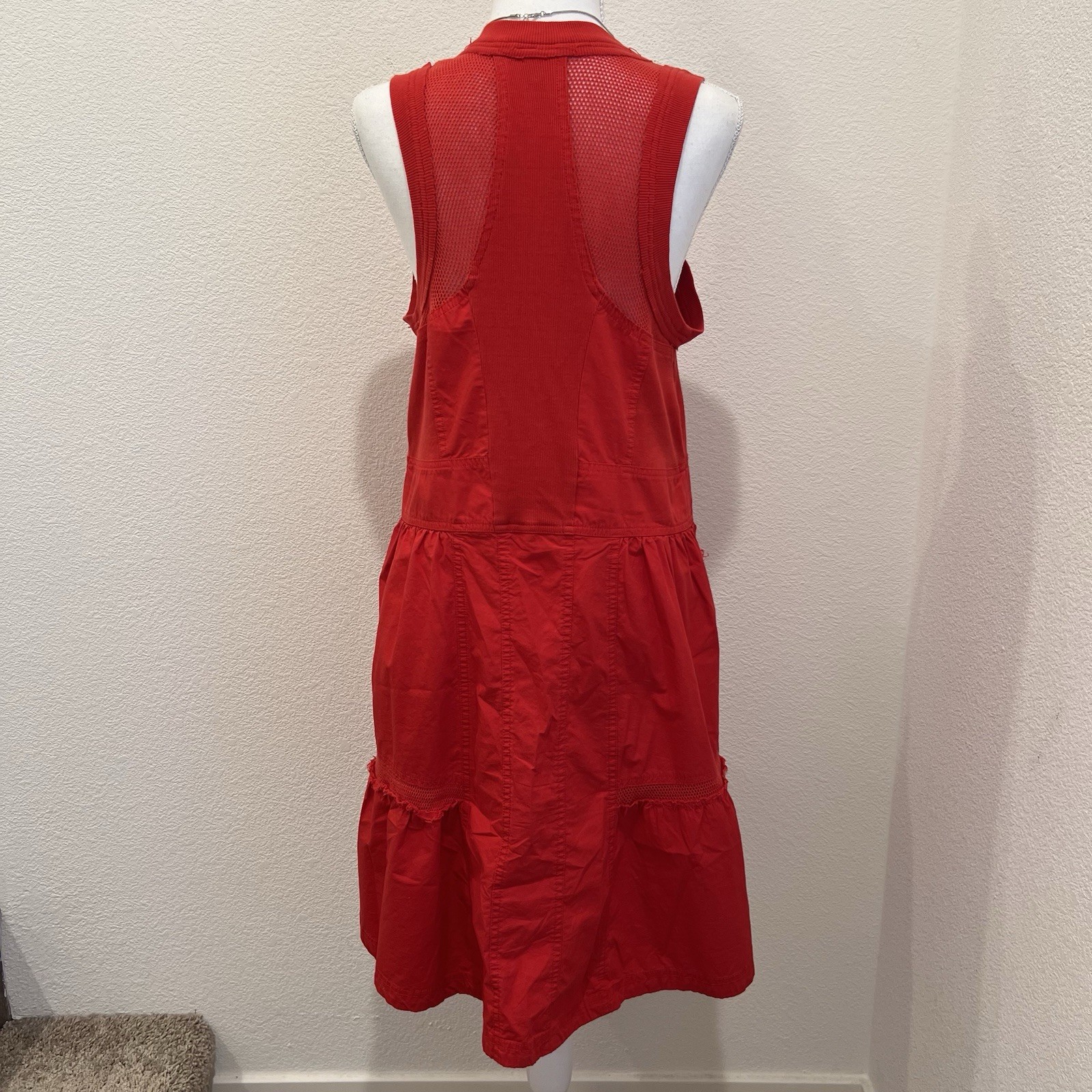 Daily Practice Anthropologie Trek Utility Mini Dress Red Size S