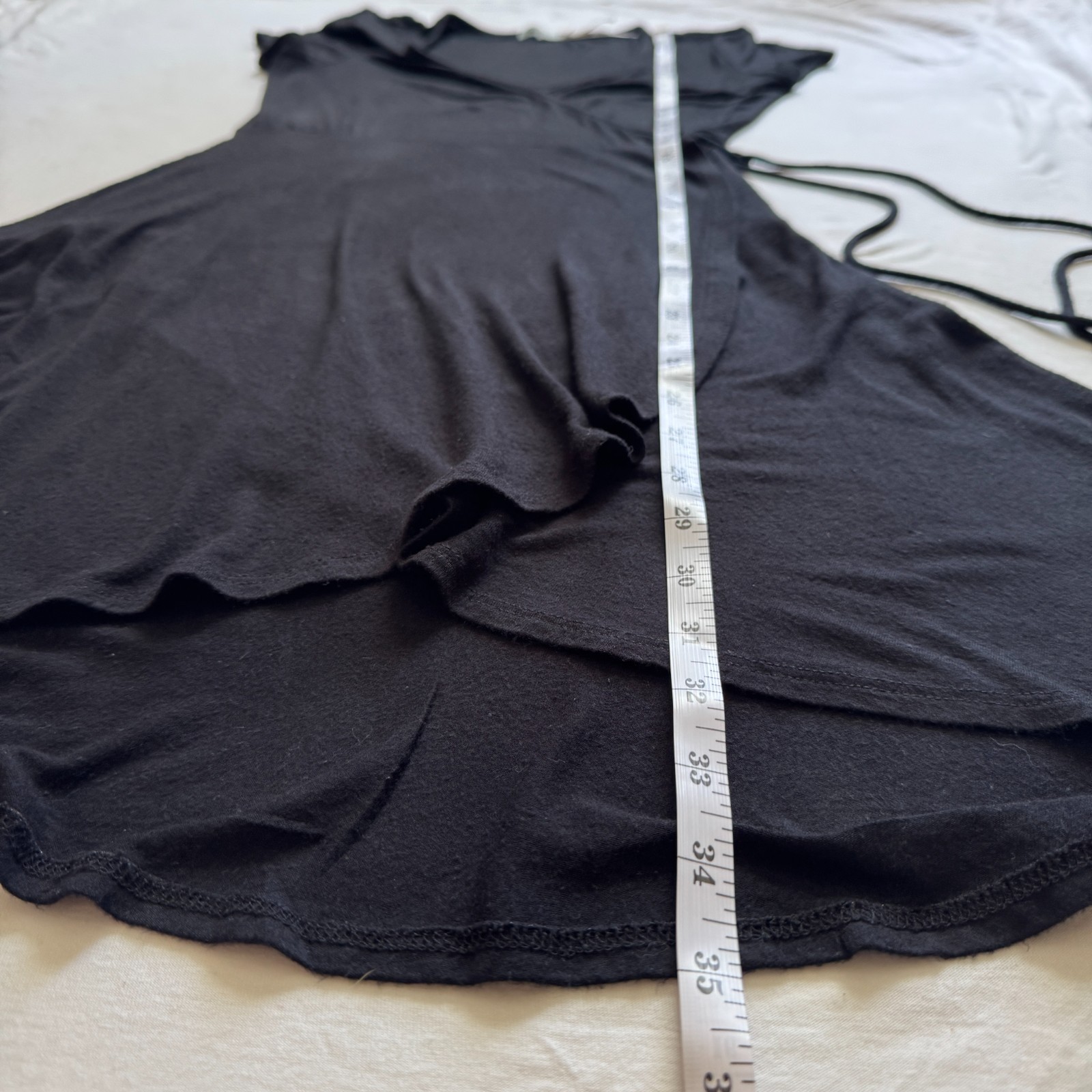 Urban Outfitters Kimchi Blue Black Wrap Tie Dress Women S Whimsygoth Minimalist