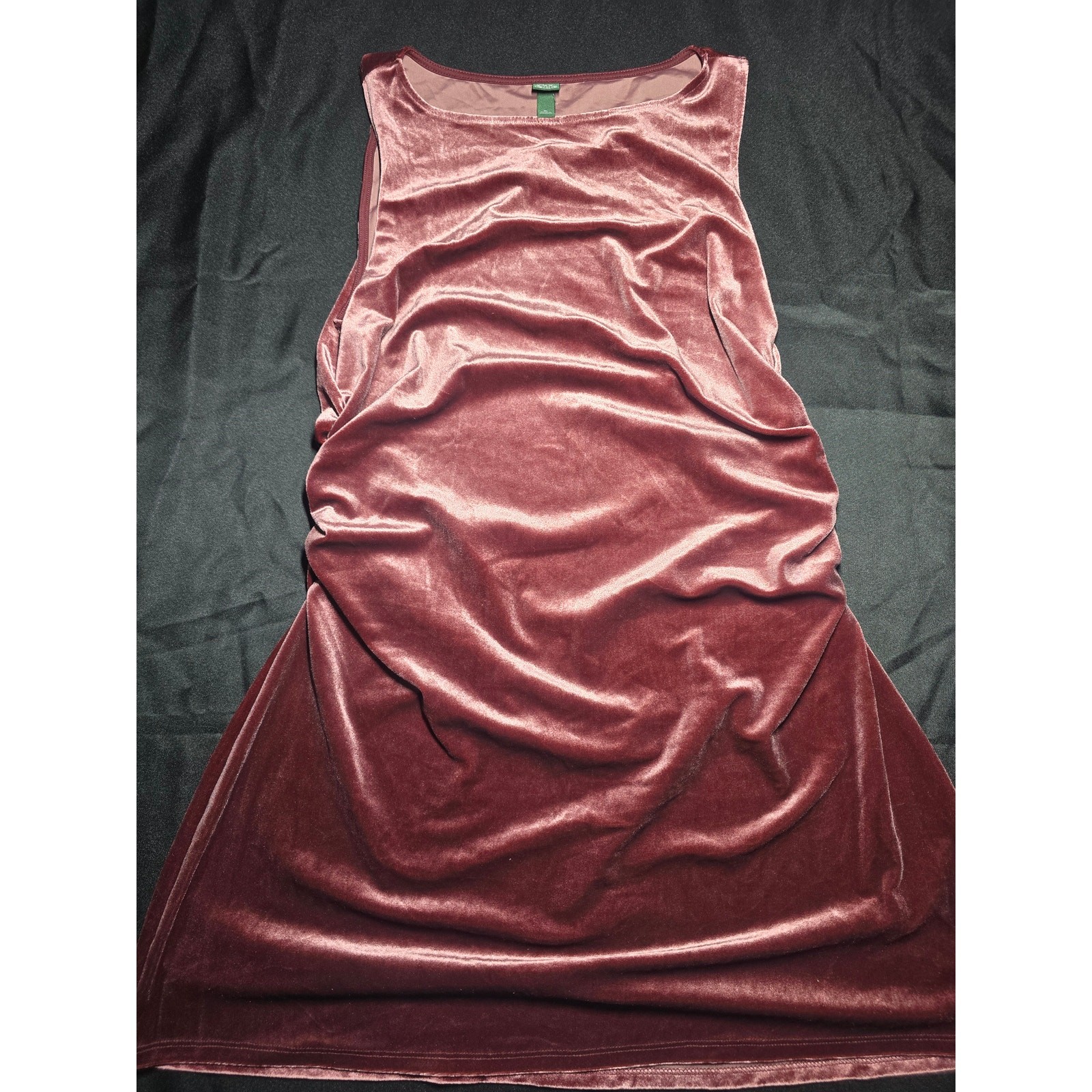 Wild Fable Burgundy Velvet Sleeveless Mini Dress Soft Stretch