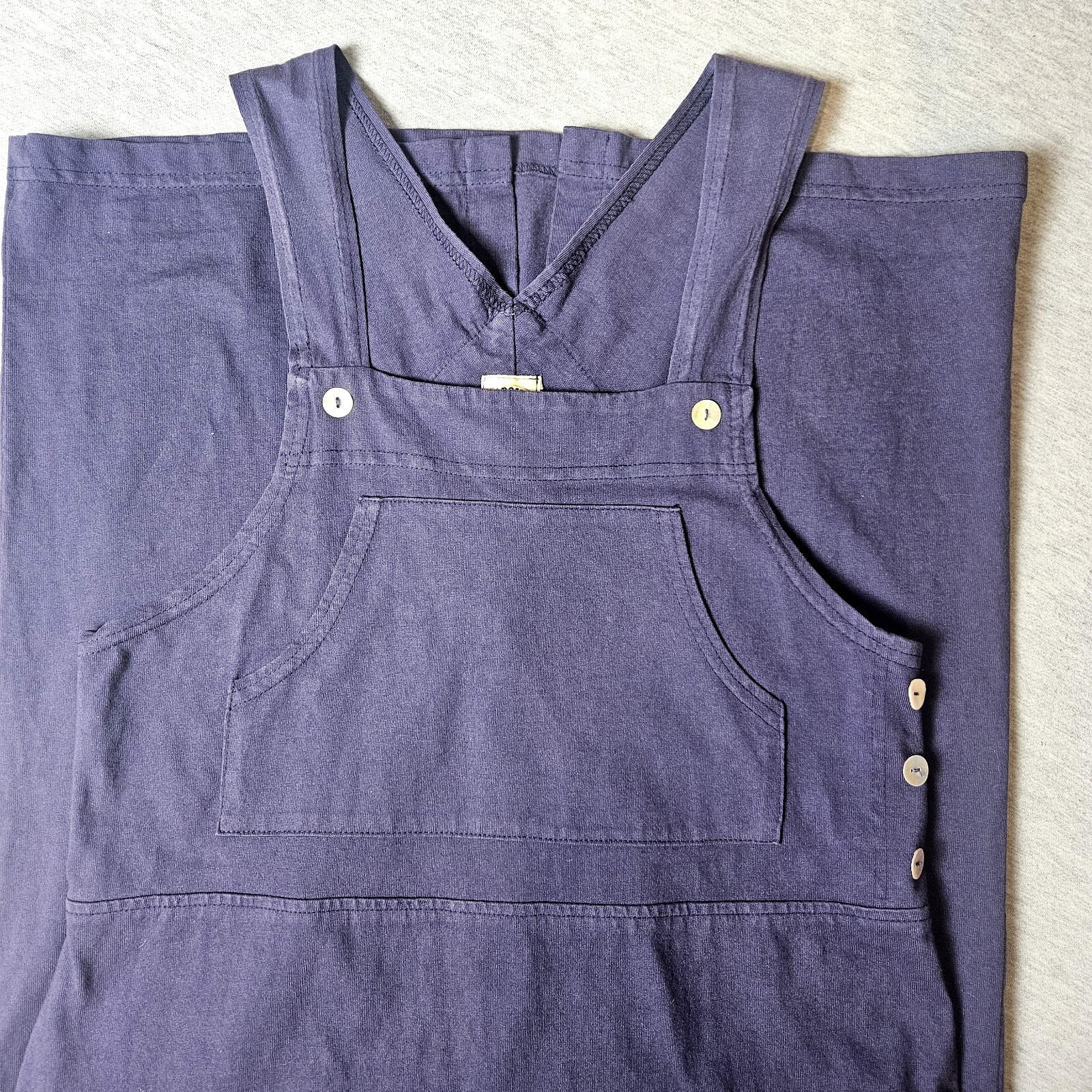 Vintage Varsity Sport 100% Cotton Maxi Dress Navy Made in USA Size Small
