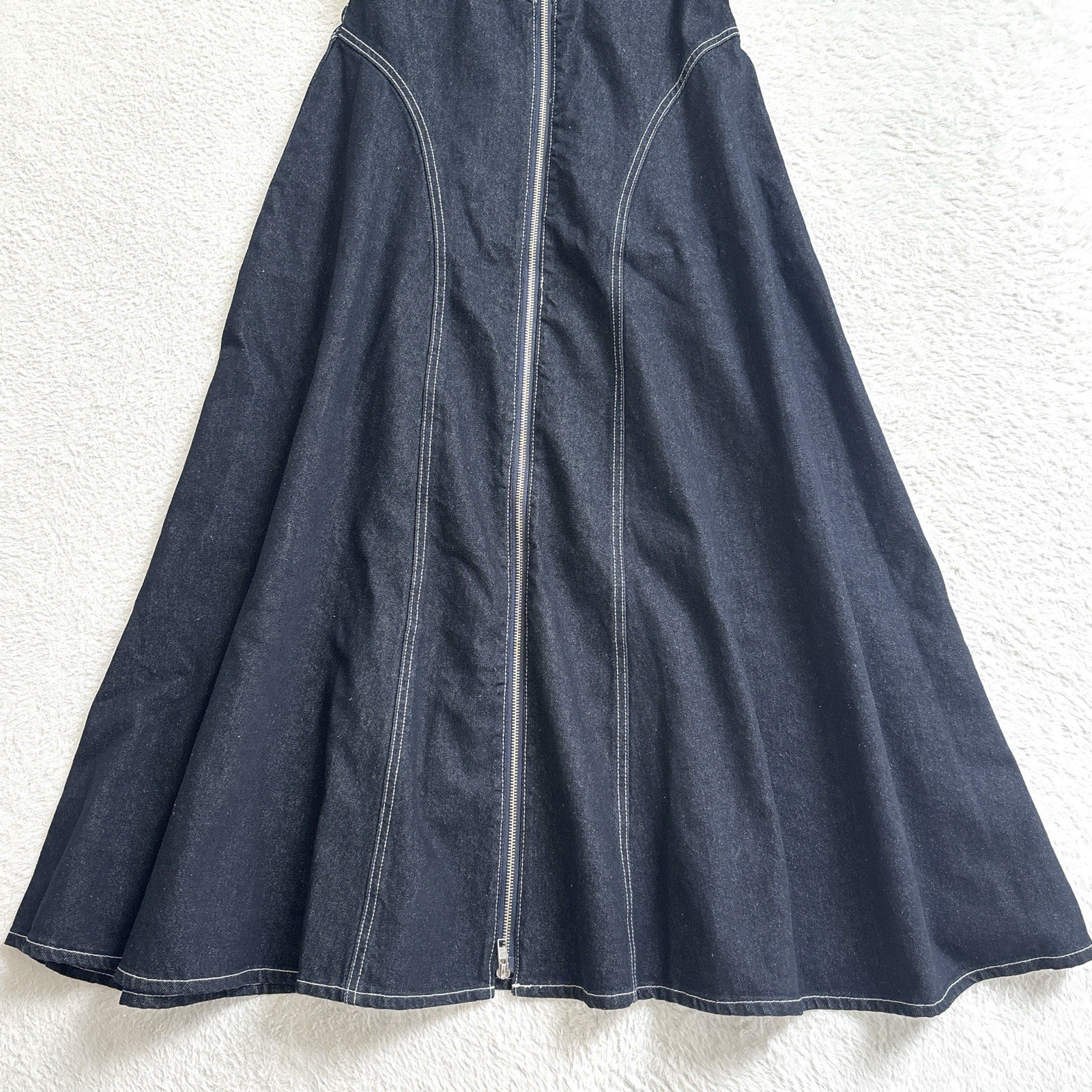 Ameri VINTAGE Japan BOLERO SET DENIM DRESS S Blue Denim Jacket Dress Set New