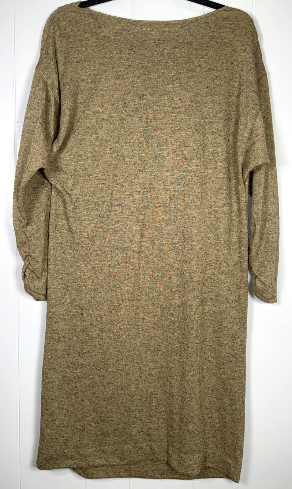 Nurture Anthropologie Sahara Beige Linen Blend Neutral Cowl Neck Tunic Dress M