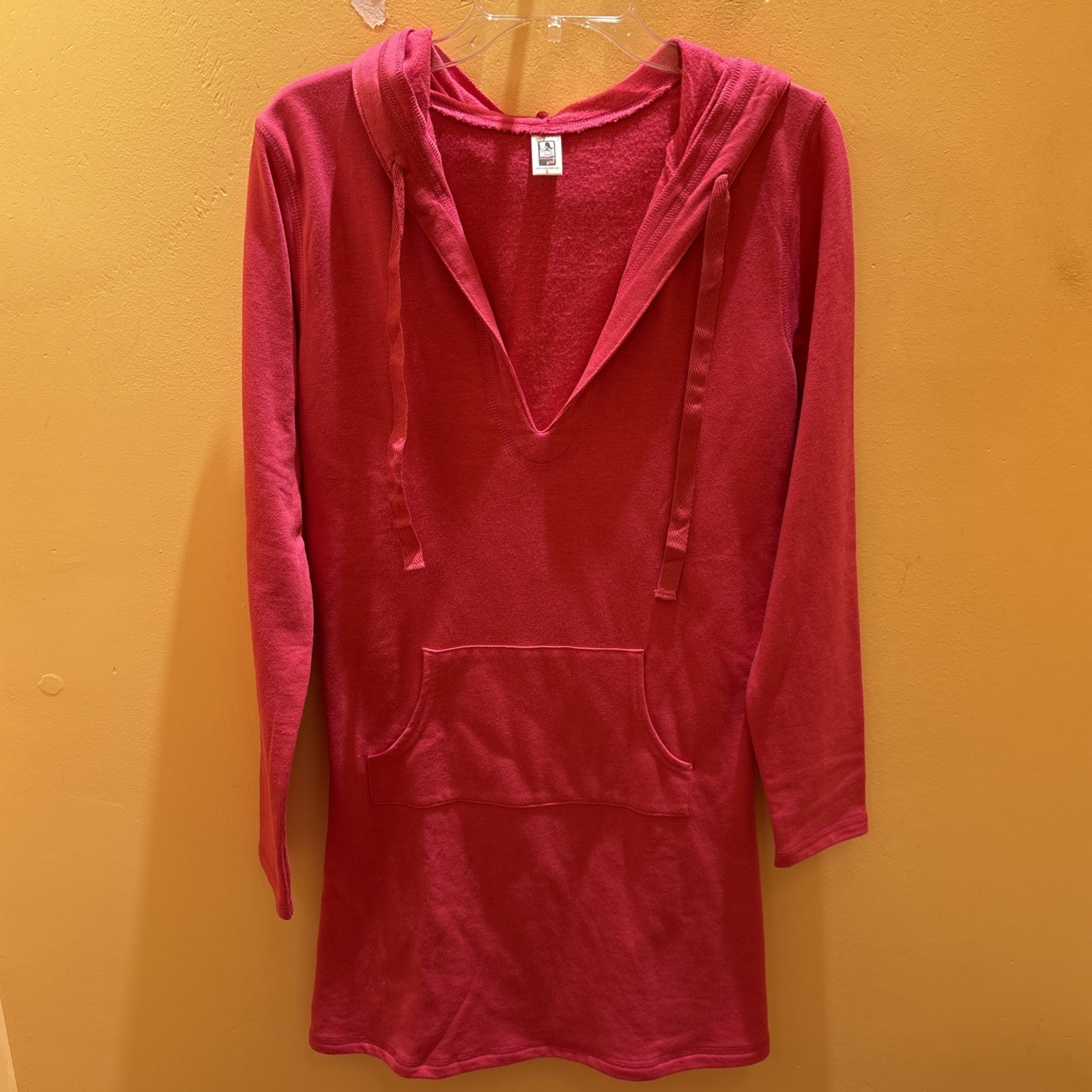 Hot Pink Long Sleeve Hoodie Dress SZ Large Boxercraft Girl