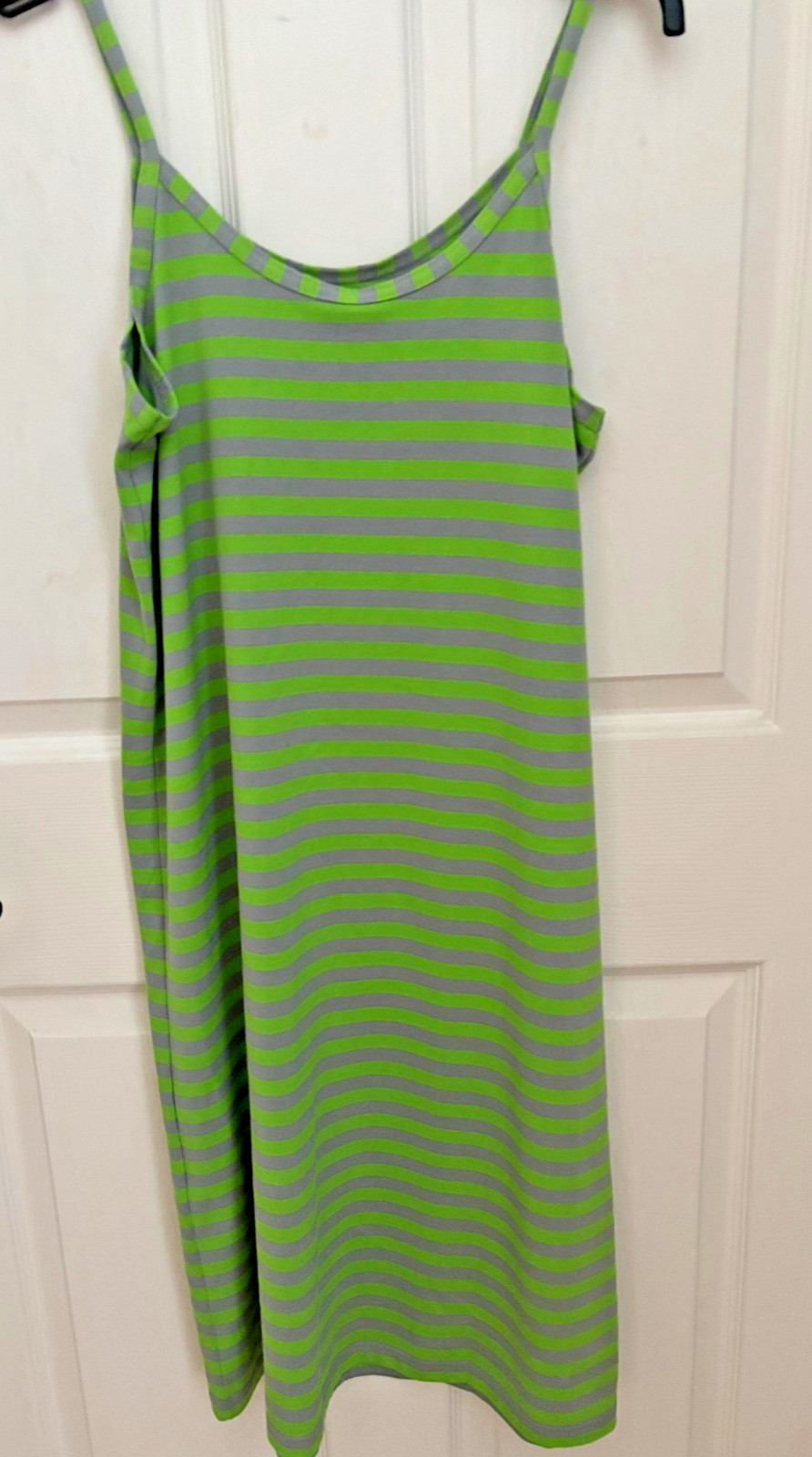 Marimekko Kehtolaulu/ Tasaraita Sundress, Green stripes, size M Cotton, Finland