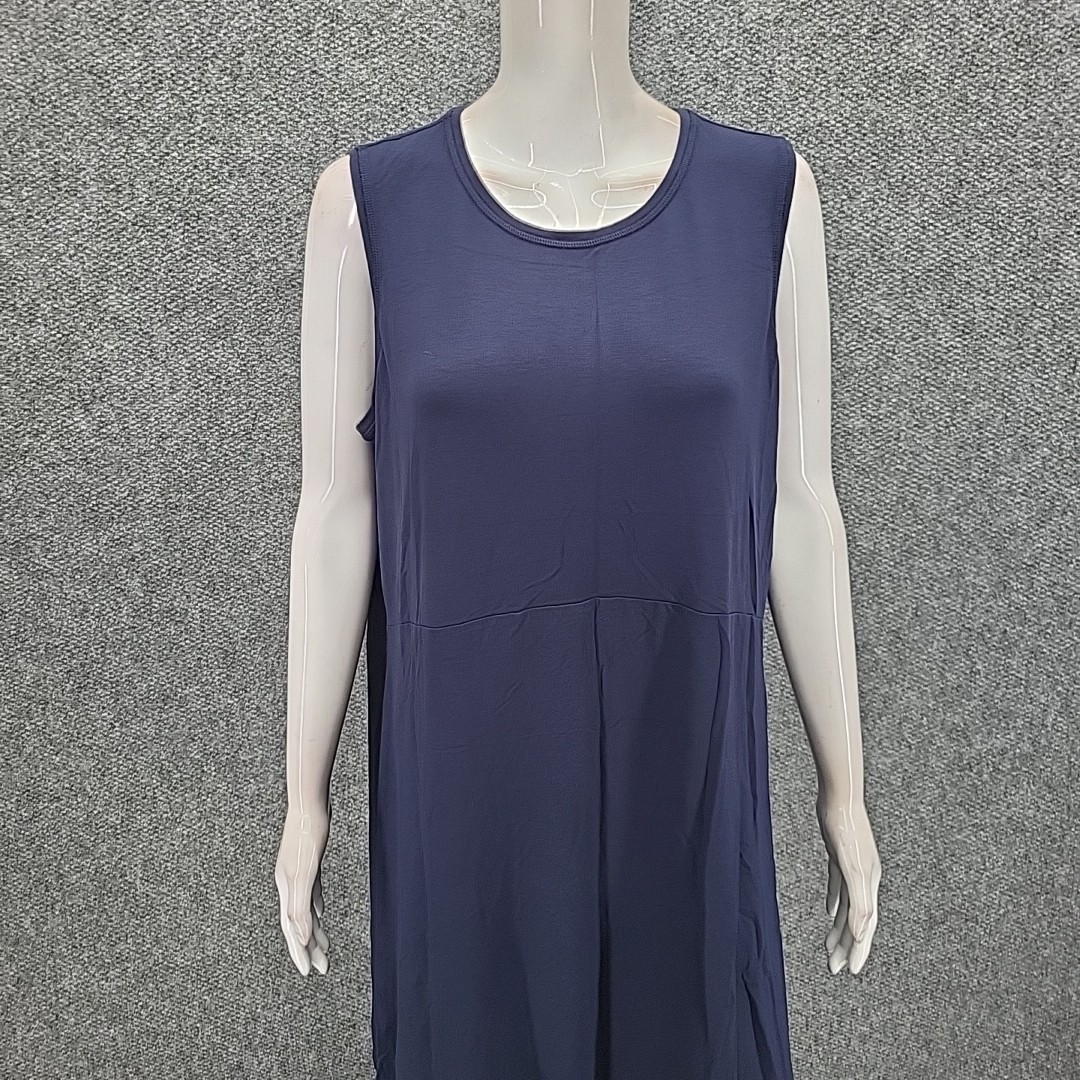 Isaac Mizrahi Live Womens Everyday Sleeveless Tank Dress Petite X-Large Sz Navy