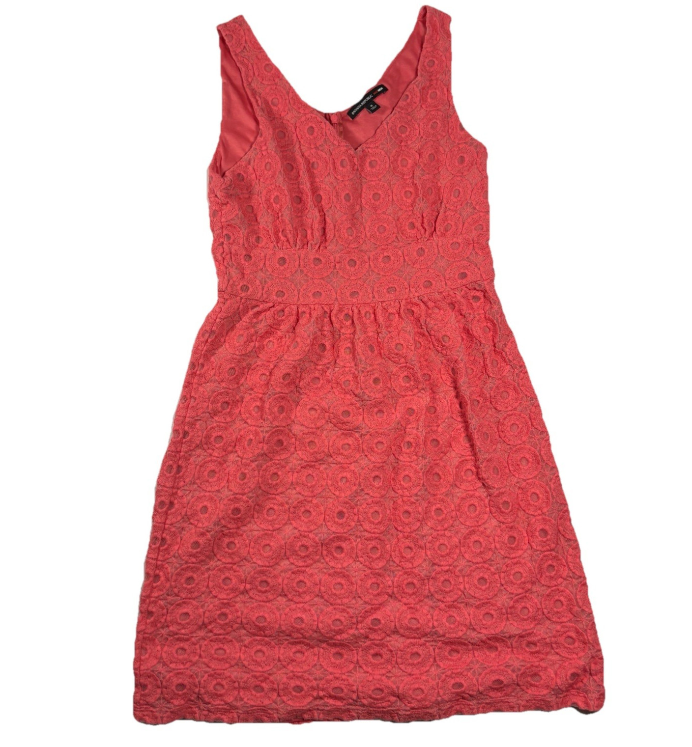 Banana Republic Dress Coral Pink Mad Men Collection Sleeveless Preppy Summer 8