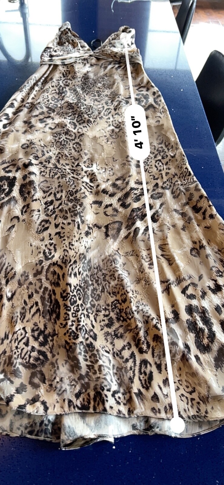 A.B.S. Allen Schwartz Collection Leopard Animal Print Long Dress Size 4