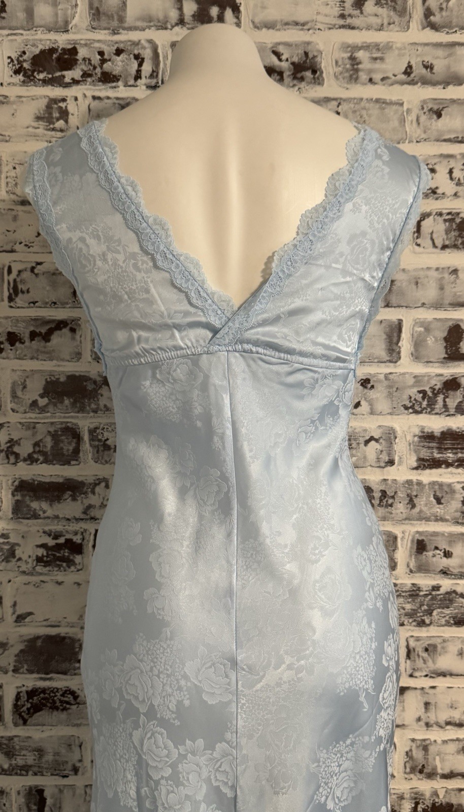Evolutionary Apparel Small Floral Lace Whimsigoth Babydoll Fairy Maxi Slip Dress