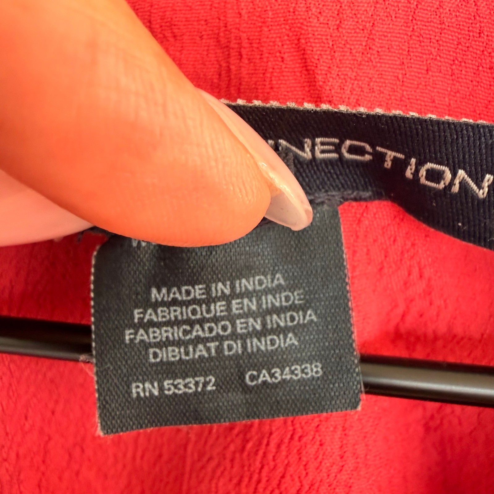 French Connection Shift Dress Silk-Georgette Sequined Coral V-Nick US10 UK14