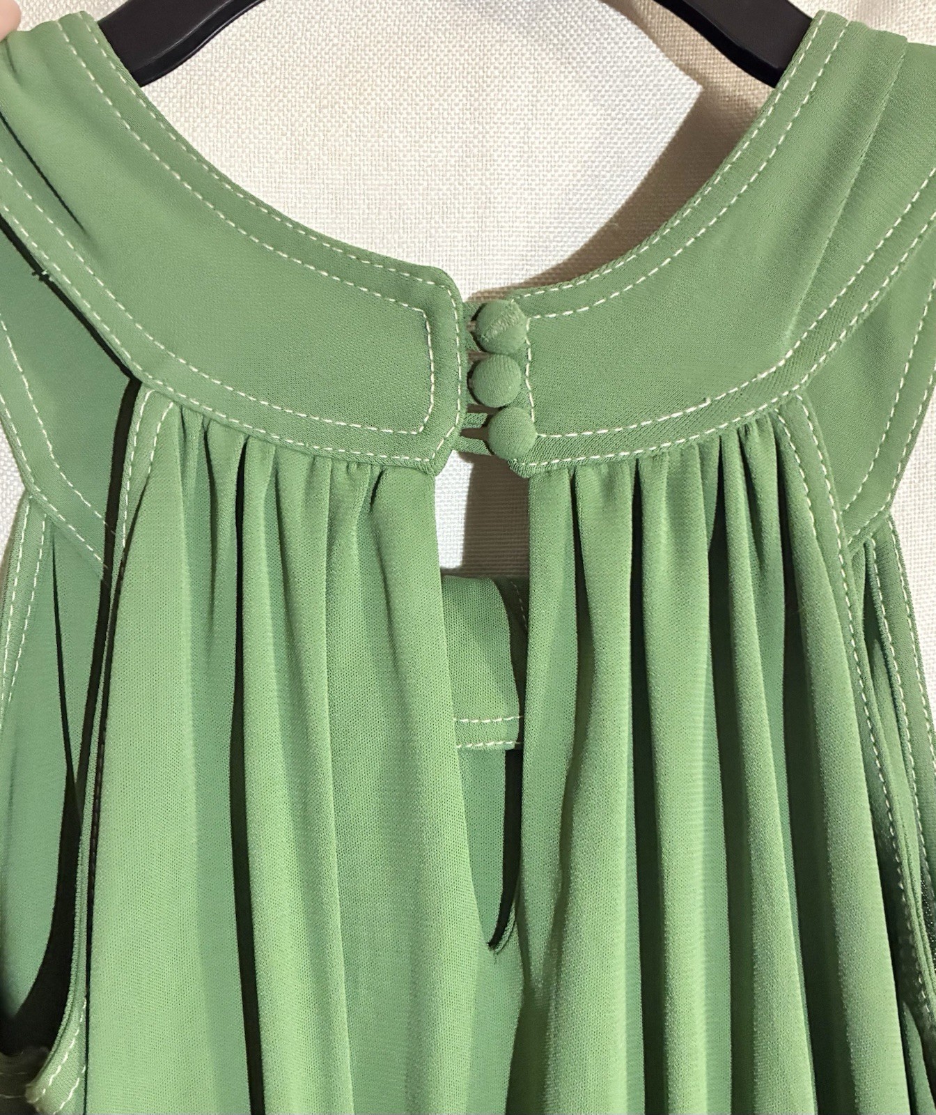 Tibi Womans Retro Belted Cocktail Dress Sz 2 Green Tie Bow Party Wedding Resort