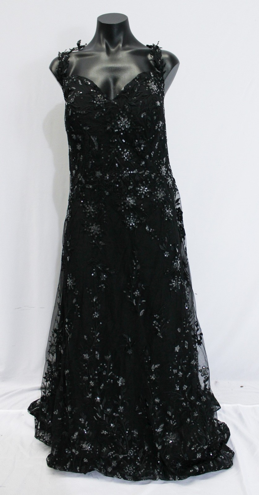 JJ’s House Women’s Plus Eiress Sequin Lace A-Line Formal Dress LB3 Black US:20W
