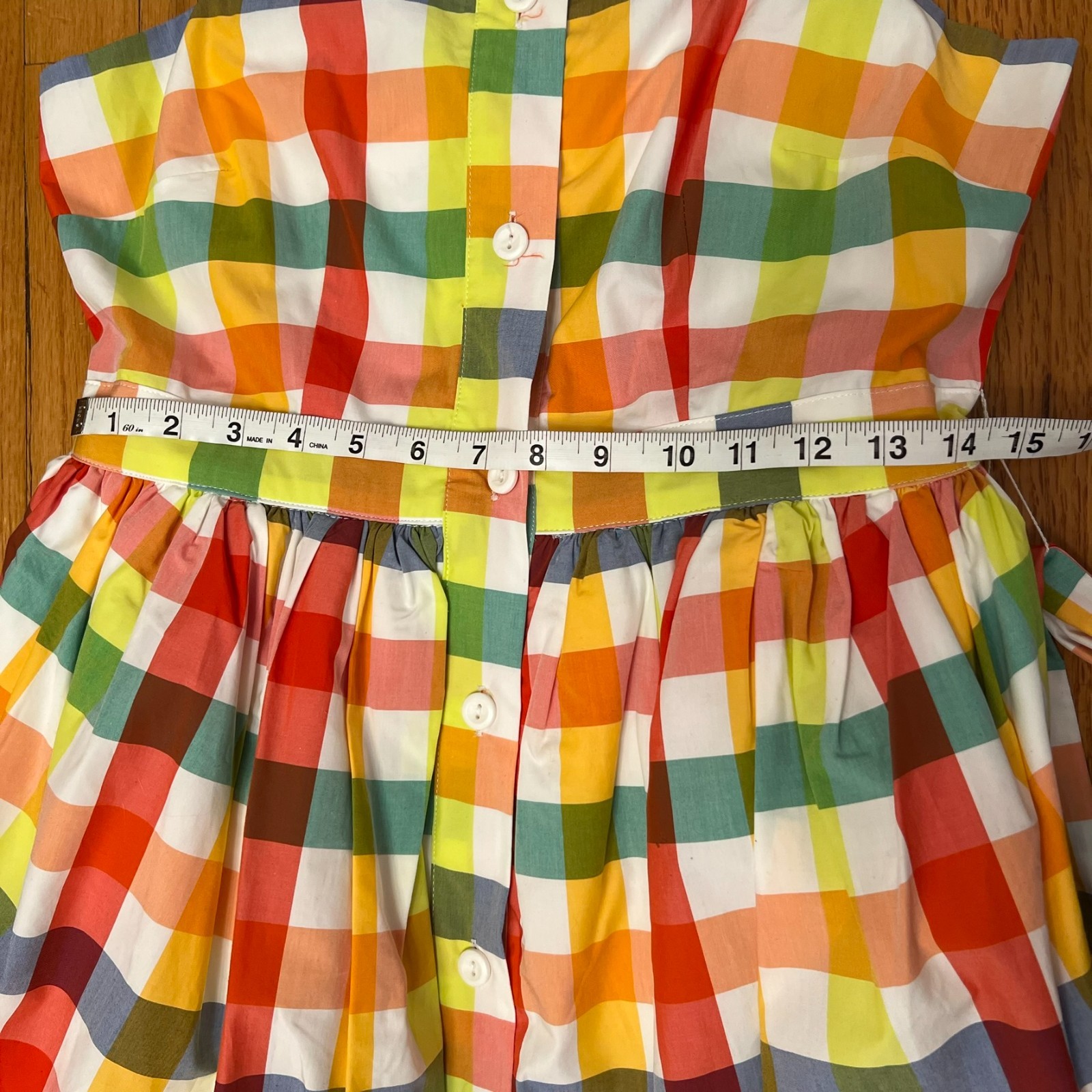 Christopher John Rogers Multicolor Gingham Sundress with Petticoat and Belt 10