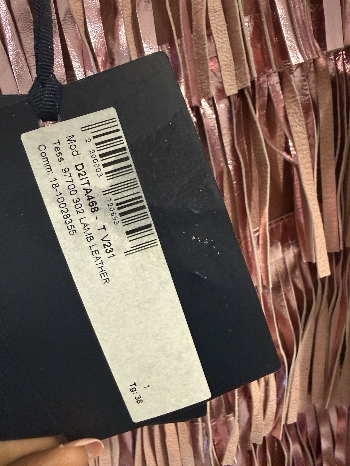 Cavalli Class Limited Edition Runway Sample Fringe Dress – Metallic Pink