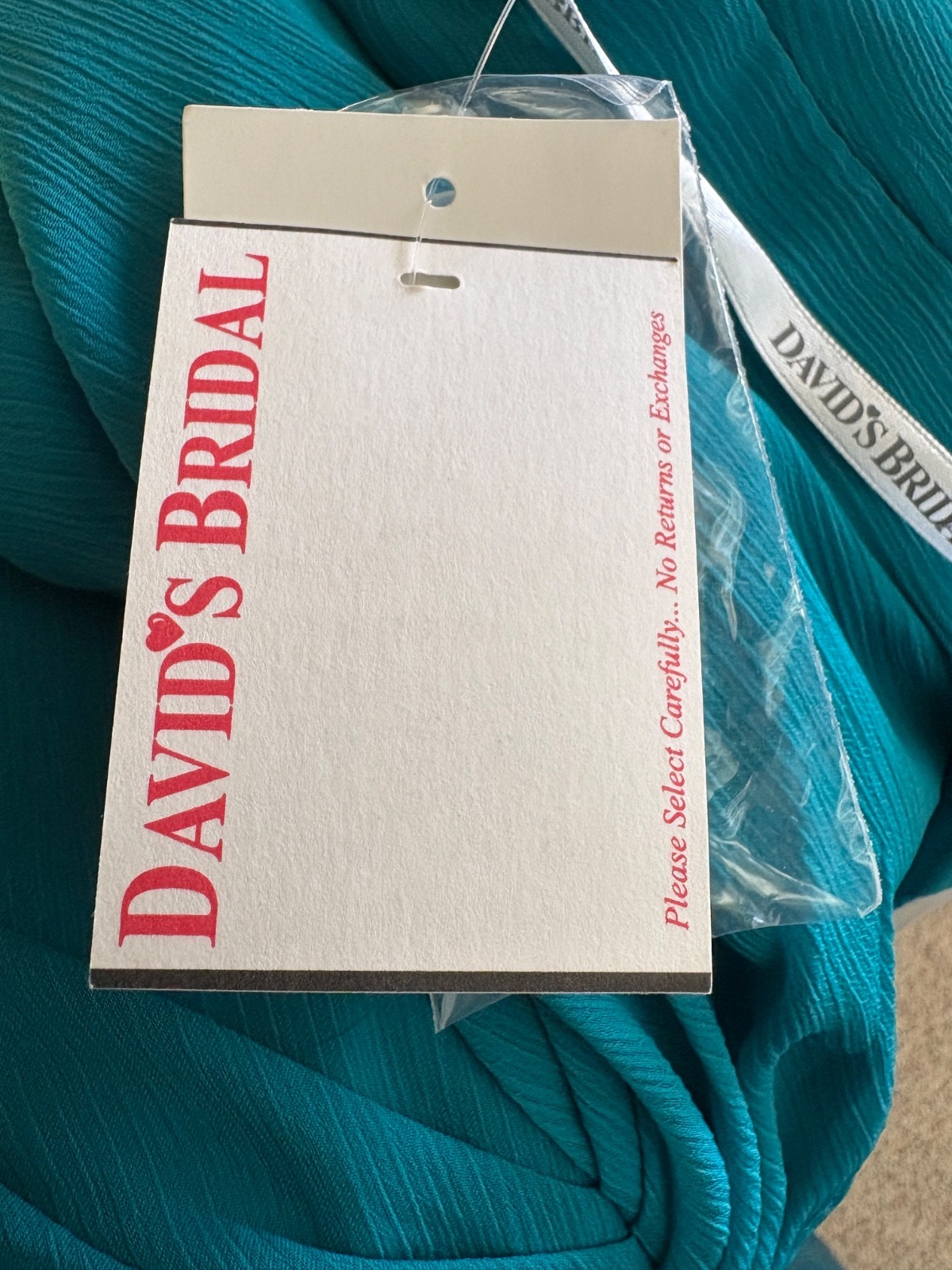 David’s Bridal chiffon empire waist maxi formal dress NWT sz 10 Oasis