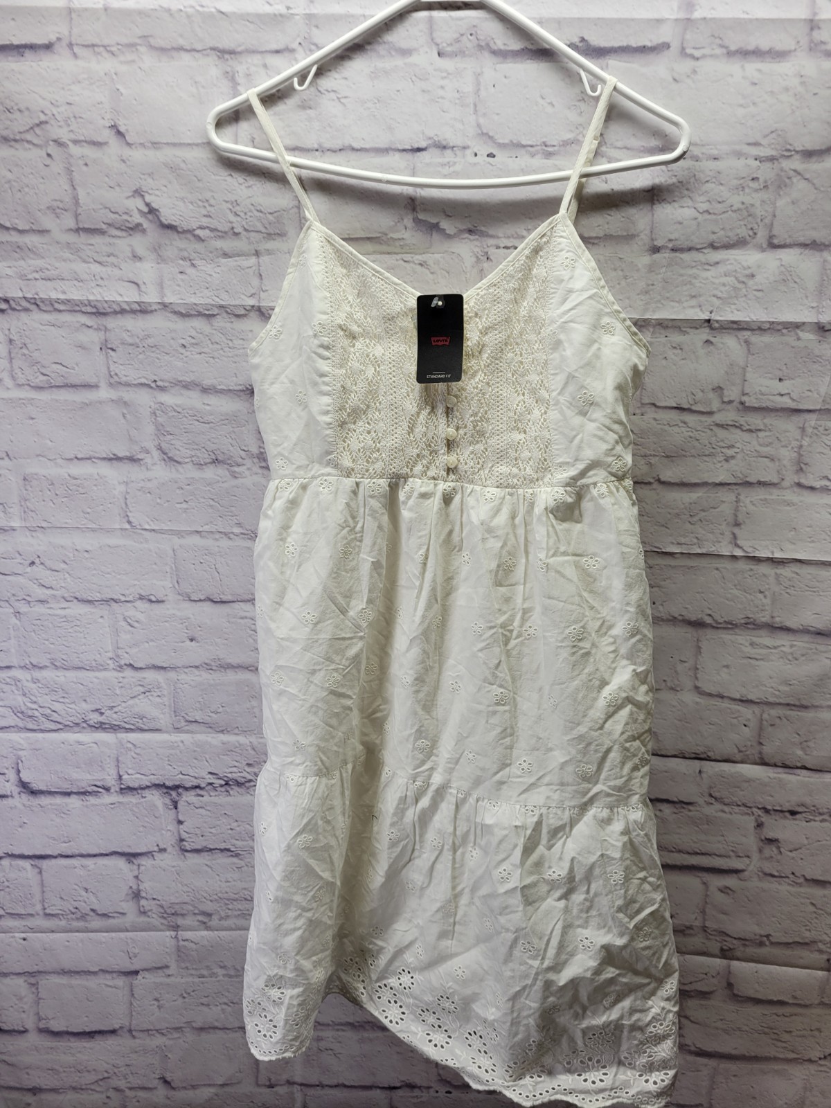 Levi’s Women’s Cora Sleeveless Mini Dress Size S Whisper White