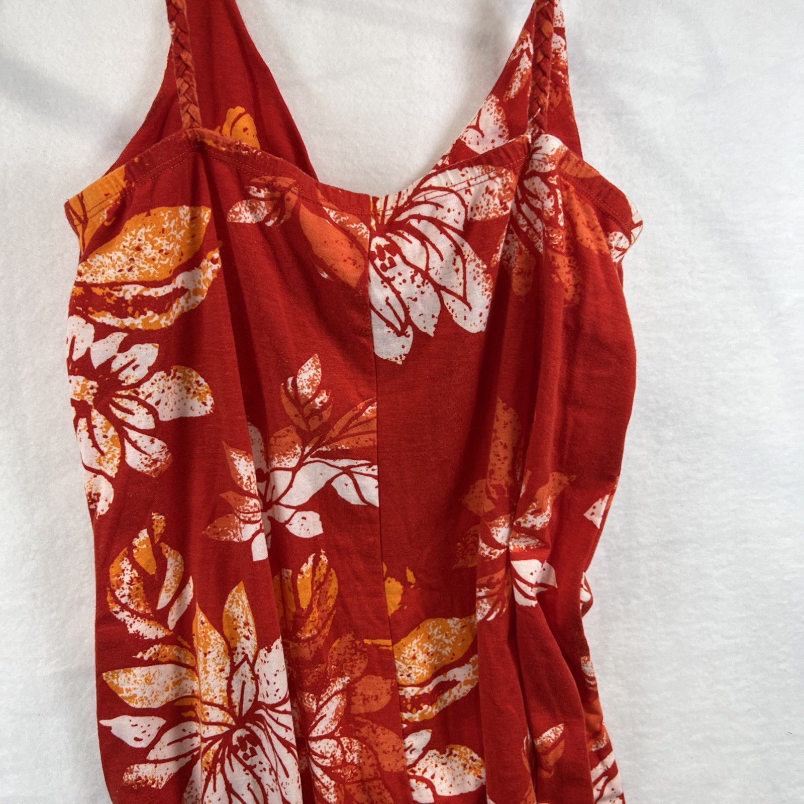 ROUTE 66 Sleeveless Hi Low Red Floral Print Dress-Size Large (rare)