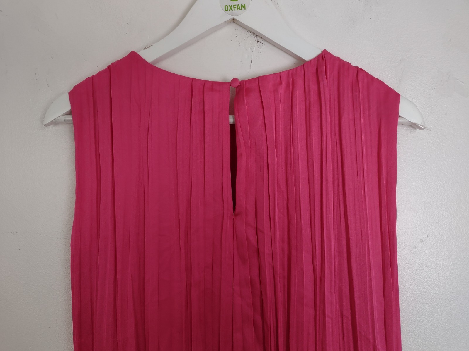 Autograph Textured Pleated Plisse Midi Dress Size 8 In Rose Pink New