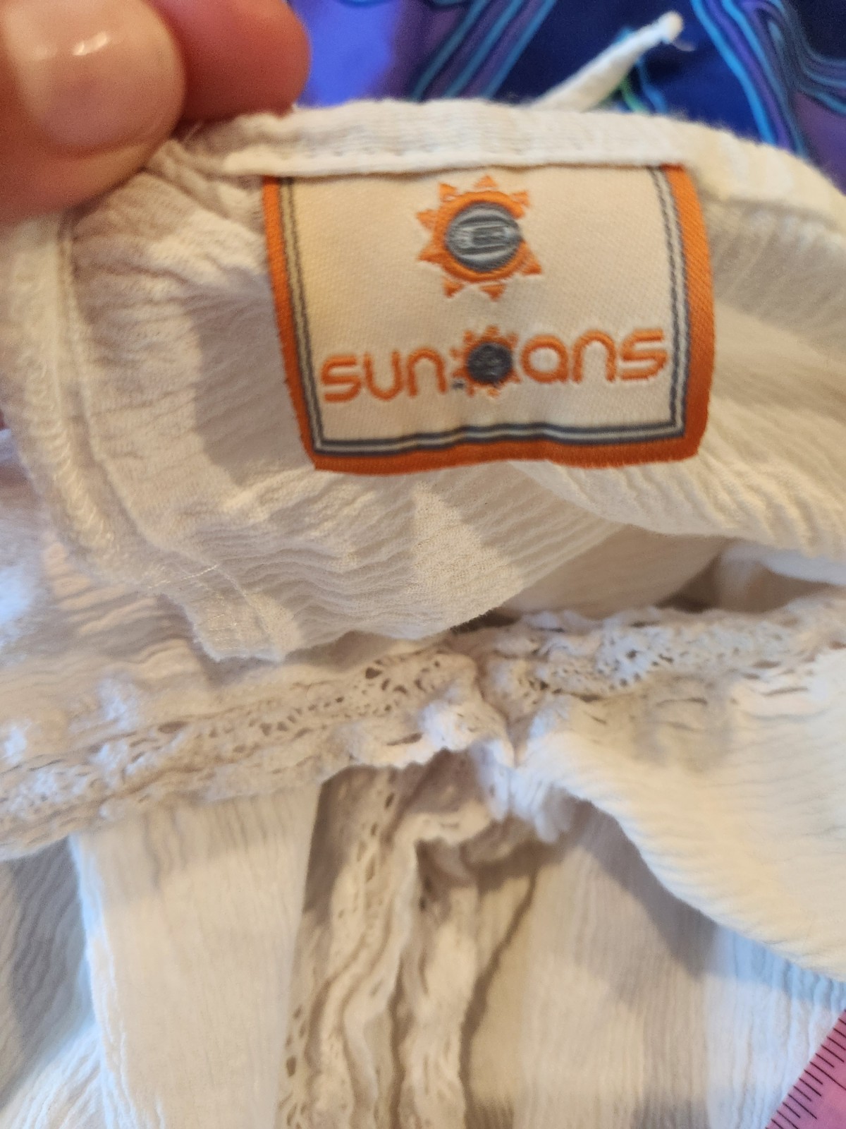 SUNCANS White Halter Strap DRESS For Beach or Summer WOMEN’S SIZE S.100% COTTON