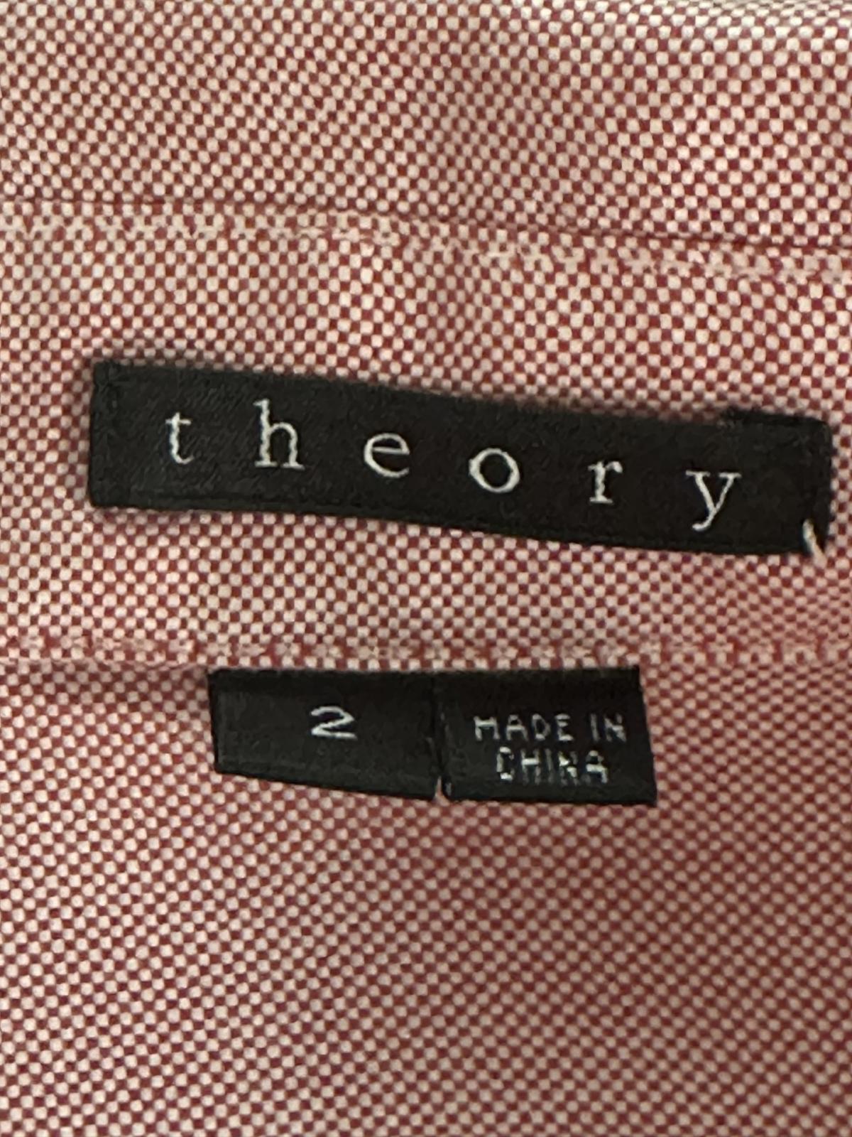 theory red Western-style cotton pearl snap button-up shirt dress Size 2