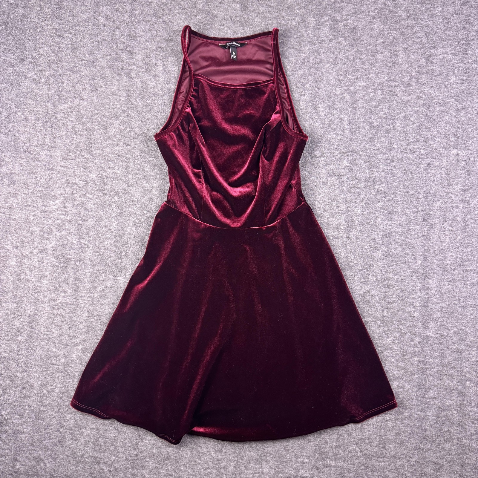 Speechless Dress Juniors M Red Velvet Cowl Neck Fit & Flare Mini Party Skater
