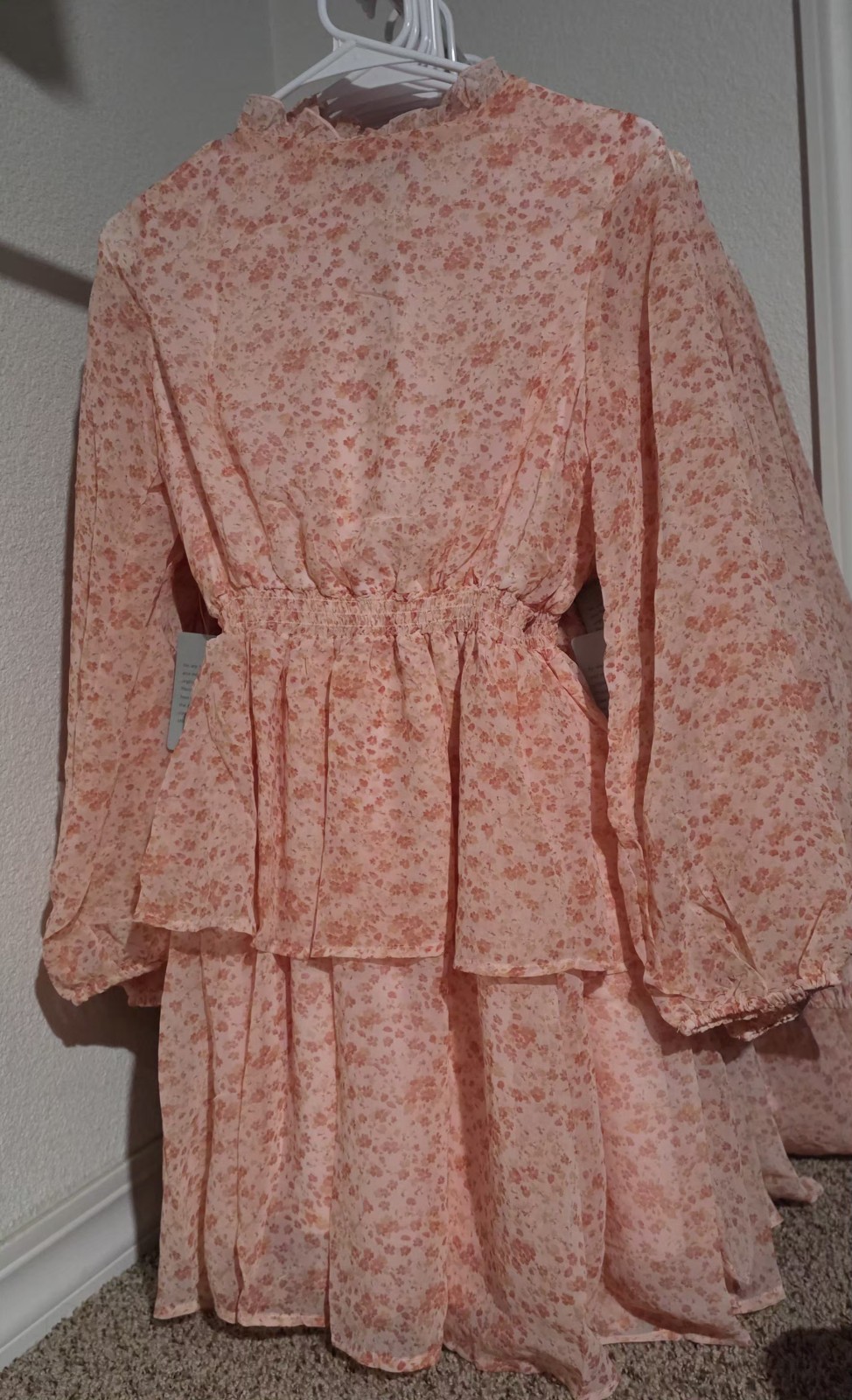 Love X Design Floral Long Sleeve Mini Dress NWT Women’s Pink Nordstrom