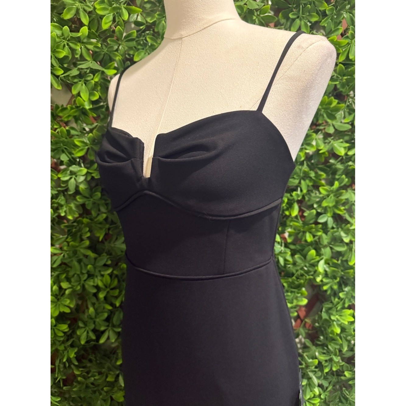 NWT- Romantic Existence Black Column Maxi Dress