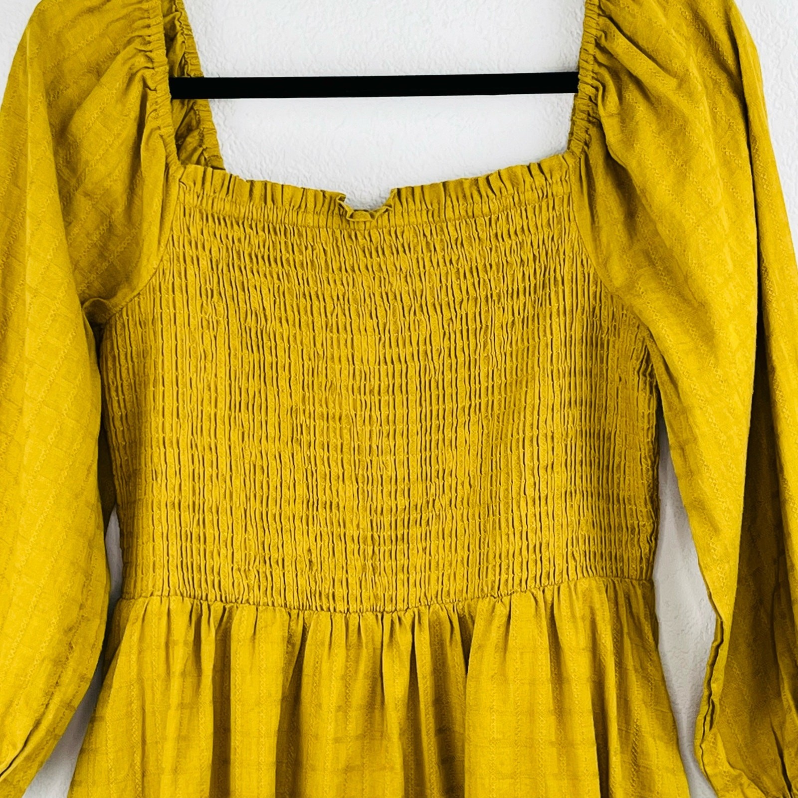 Lost + Wander Forest Jewel Smocked Mini dress in Ecru Olive Medium NWT MSRP $118