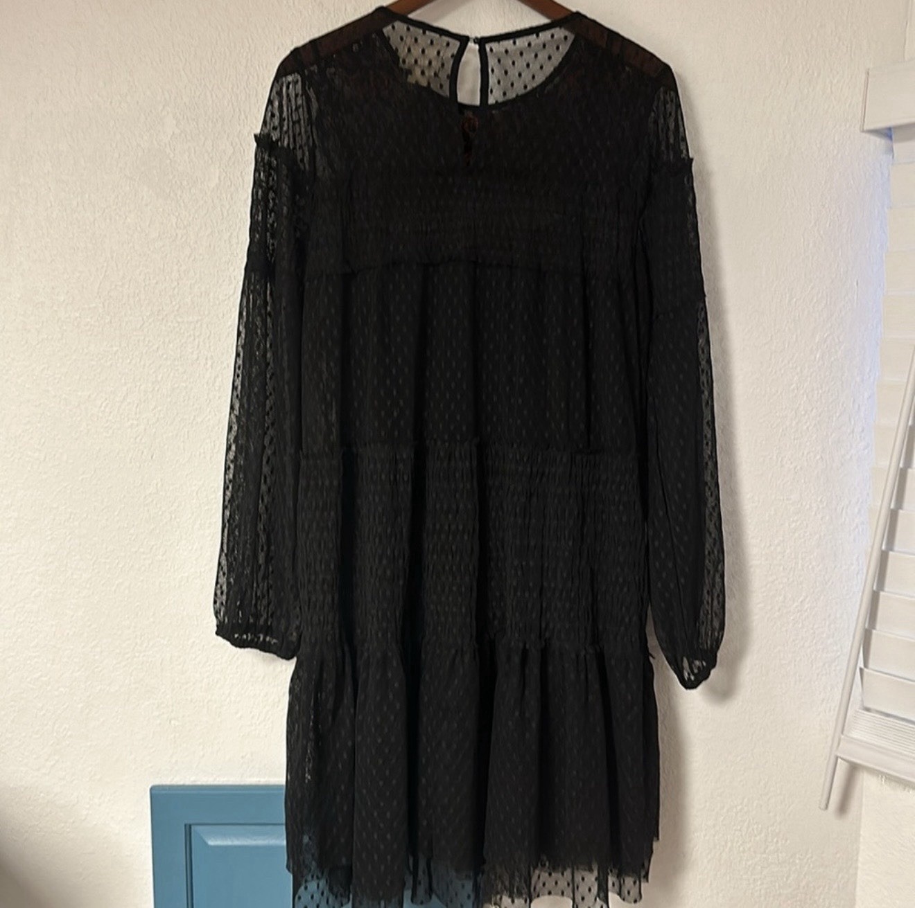 Anthropologie Maeve Black Long Sleeve Dress – size L