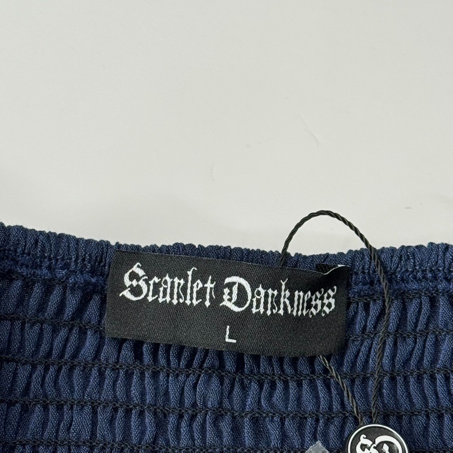 Scarlett Darkness Renaissance Dress Wide Straps Lace Up Corset Bodice Size L NEW