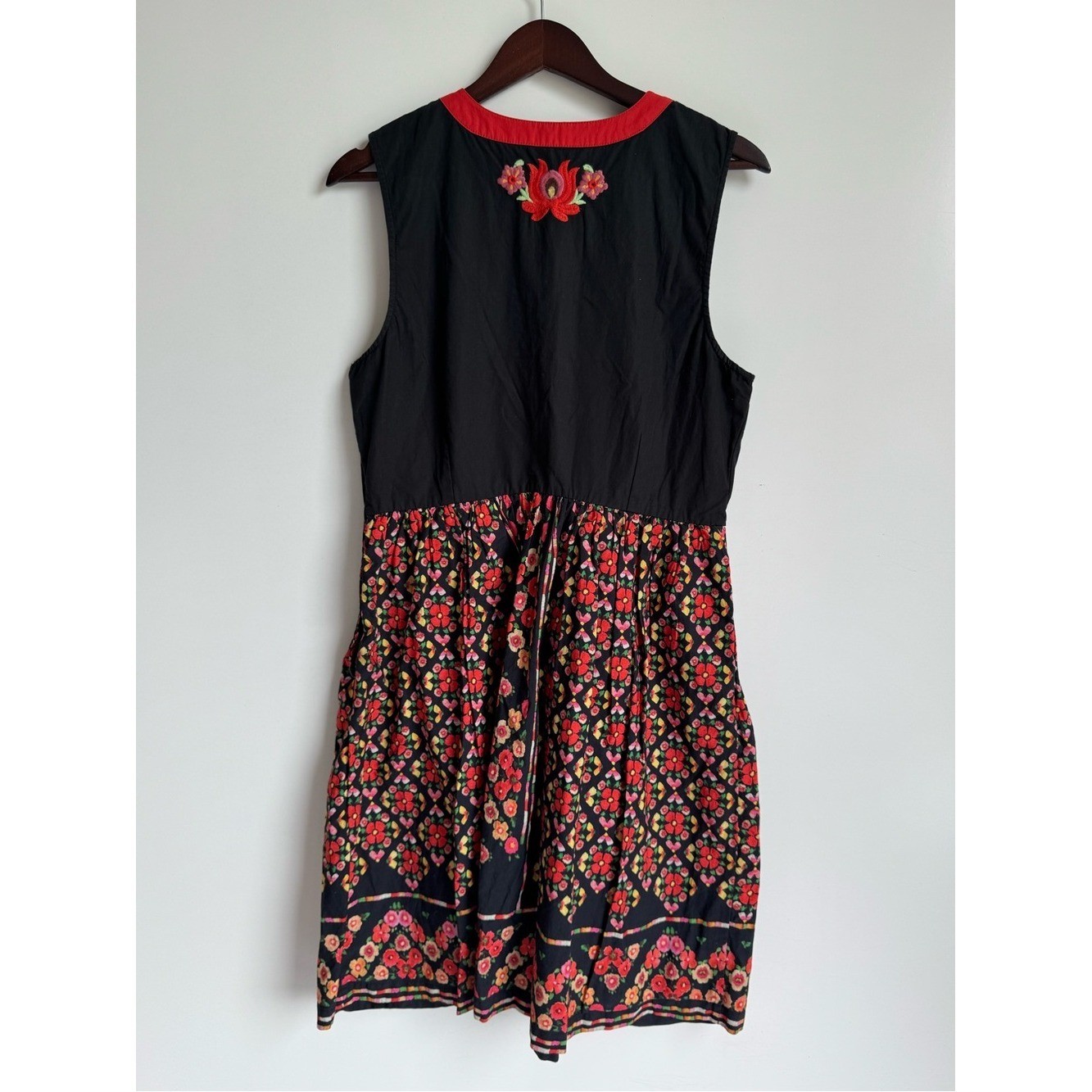 ModCloth Conversation Masterpiece A-Line Midi Dress retro floral Women Large
