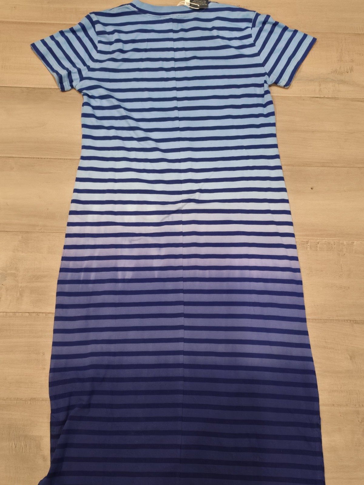 J.CREW Women’s Blue Striped Short Sleeve Crew Neck Midi T-Shirt Dress Size S