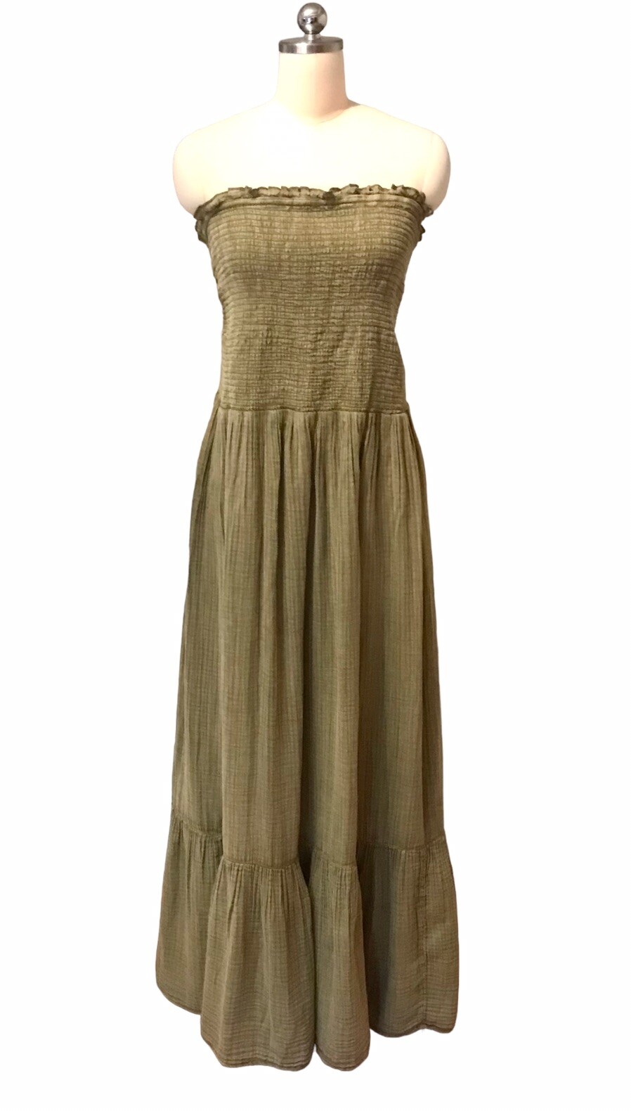 Anthropologie Marisol Smocked Maxi Dress NWT Gauze With Straps Read Women’s 1X