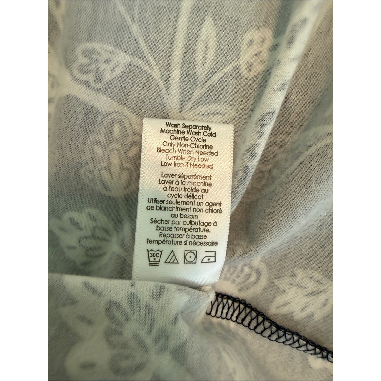 Coldwater Creek Navy Blue and White Floral Midi Dress Pockets Excellent Large