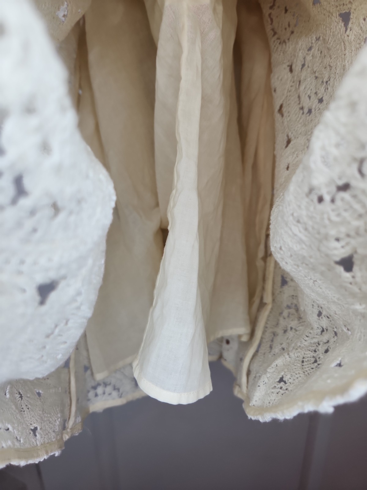 Ted Baker Susena Cream Crochet Lace Lined Mini Dress Sz 12 Women’s Lined