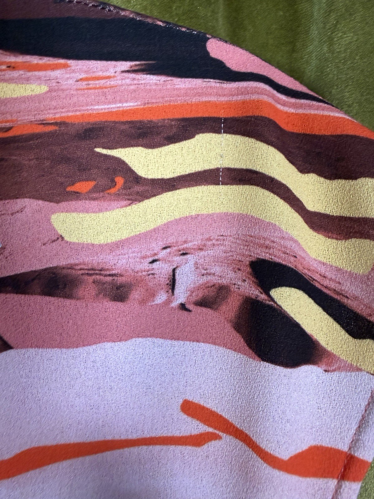 Cedric Charlier Assymetrical Midi Dress w/ abstract desert print US 10 $600+