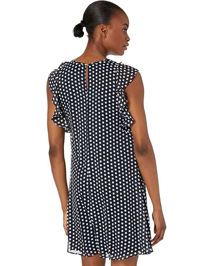 Tommy Hilfiger 282560 Solo Dot Trapeze Dress Sky Captain/Ivory , Size 14