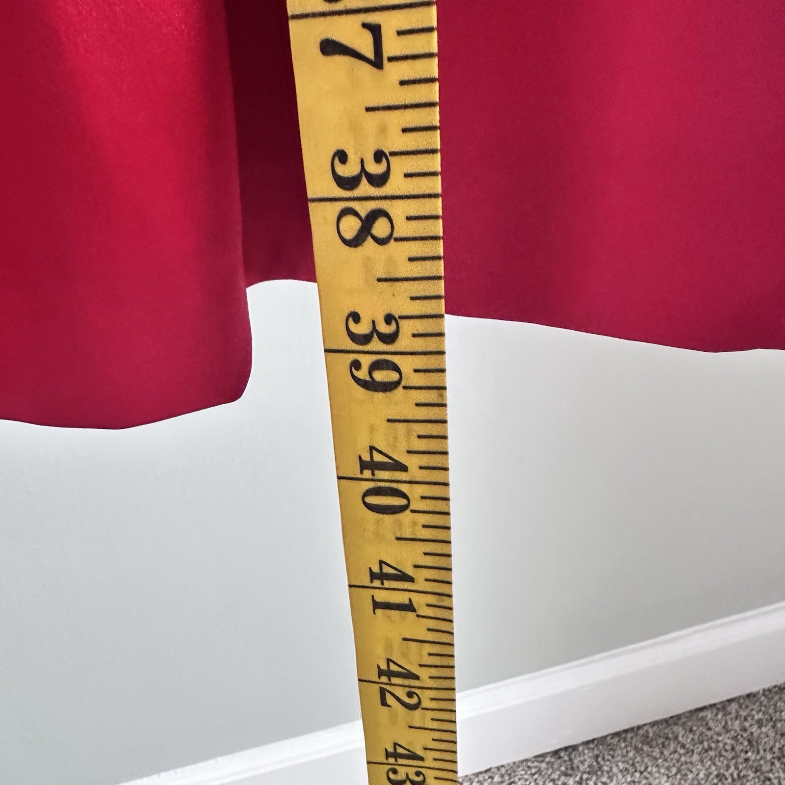 Women’s Red Dress Size 14 Satiny Opaque Sleeveless Cocktail Party Knee Length