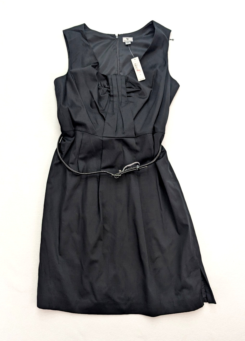Worthington Women’s Dress Size 14 Black Belted Sheath NEW
