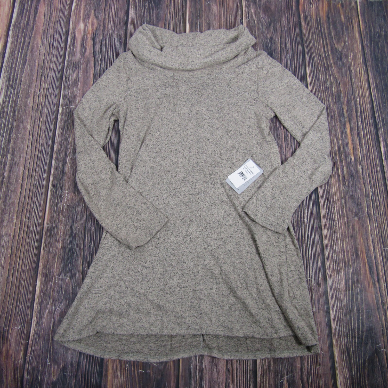 Max + Ash NEW NWT Womens Large Cream Black Turtleneck Long Sleeve Sweater Dress