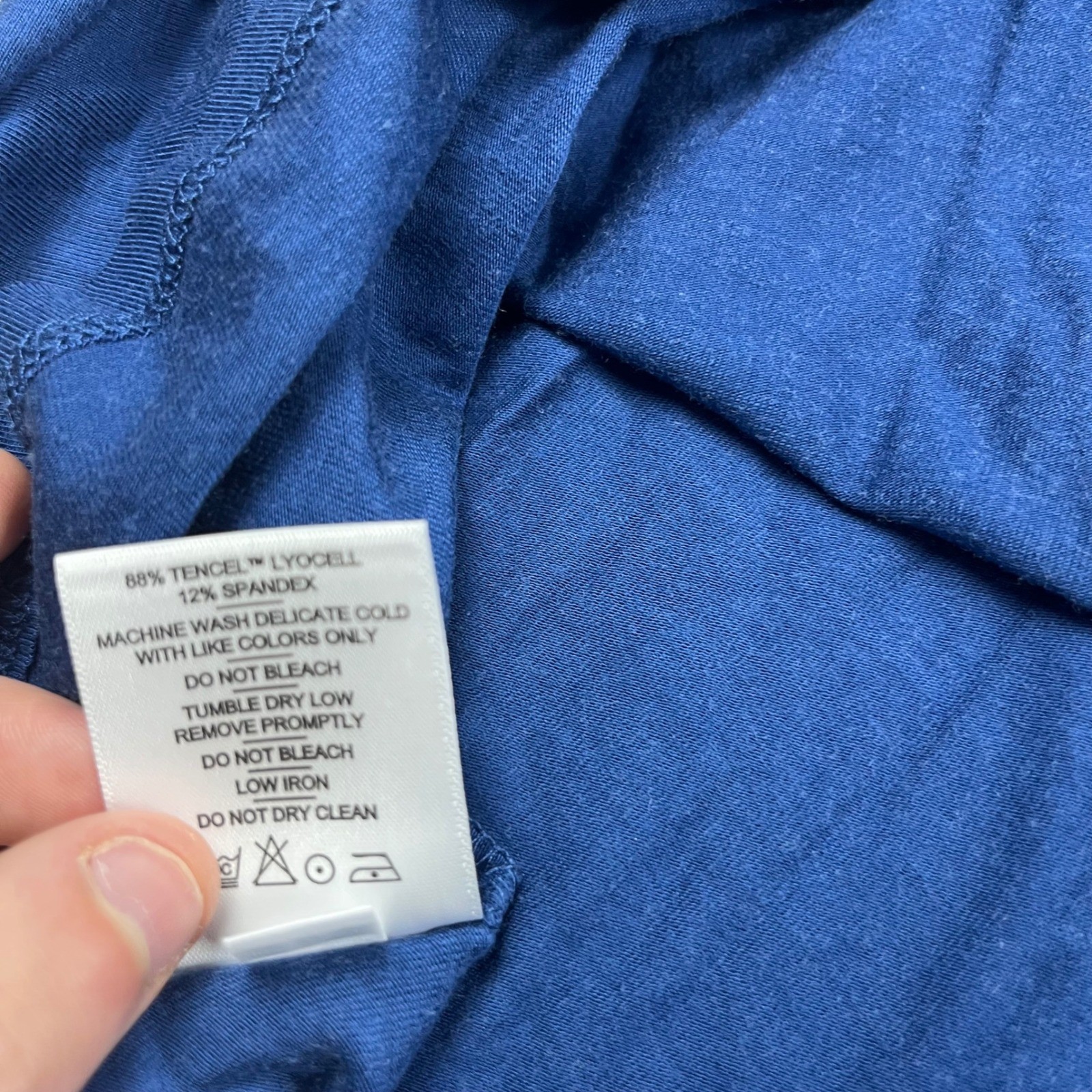 American Giant Womens Blue Scoop Neck Tencel Lyocell Midi Dress Large Lot Of 2