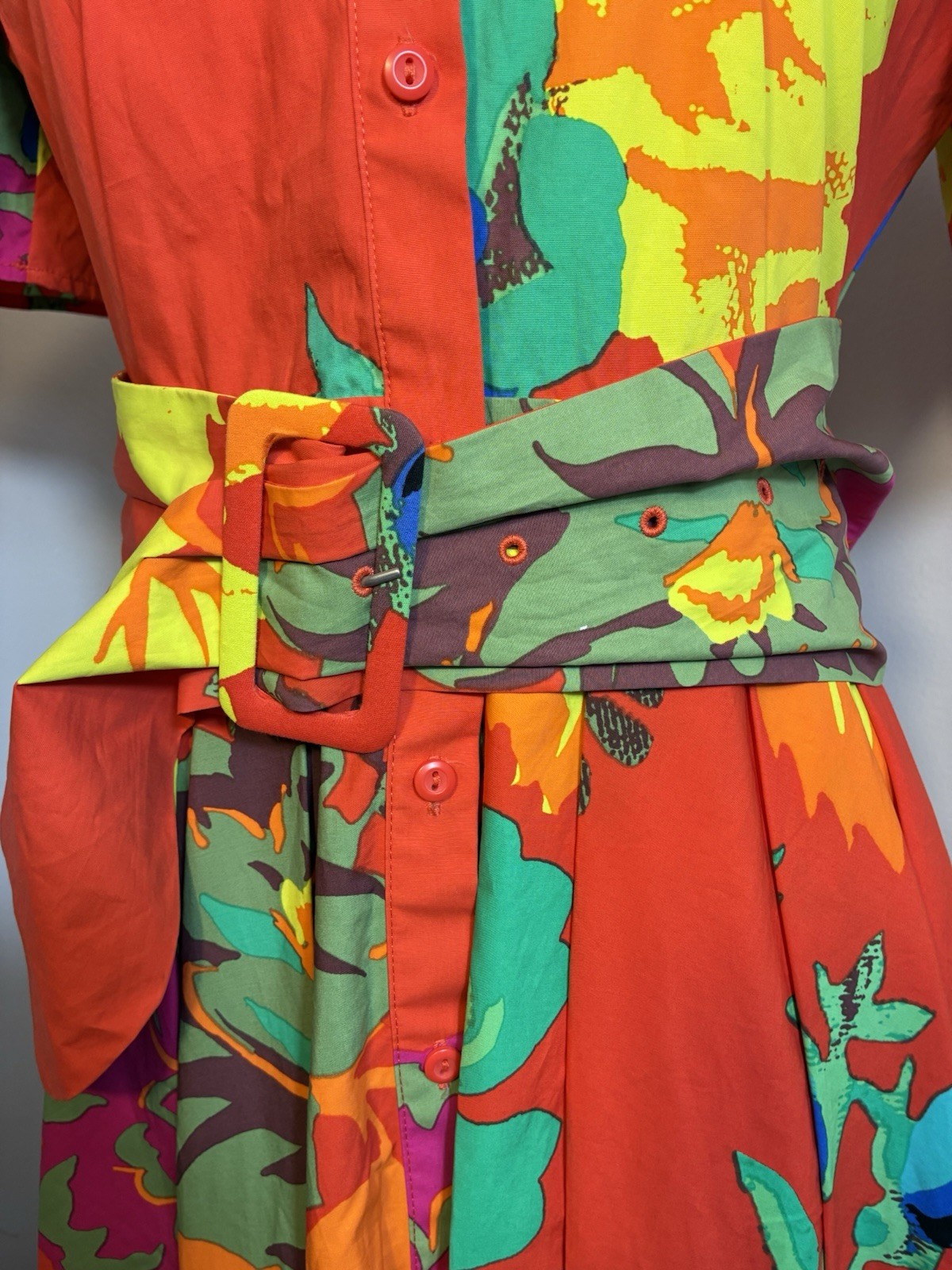 Christopher John Rogers + Target Vibrant Puff Sleeve Button Front Maxi Dress 0