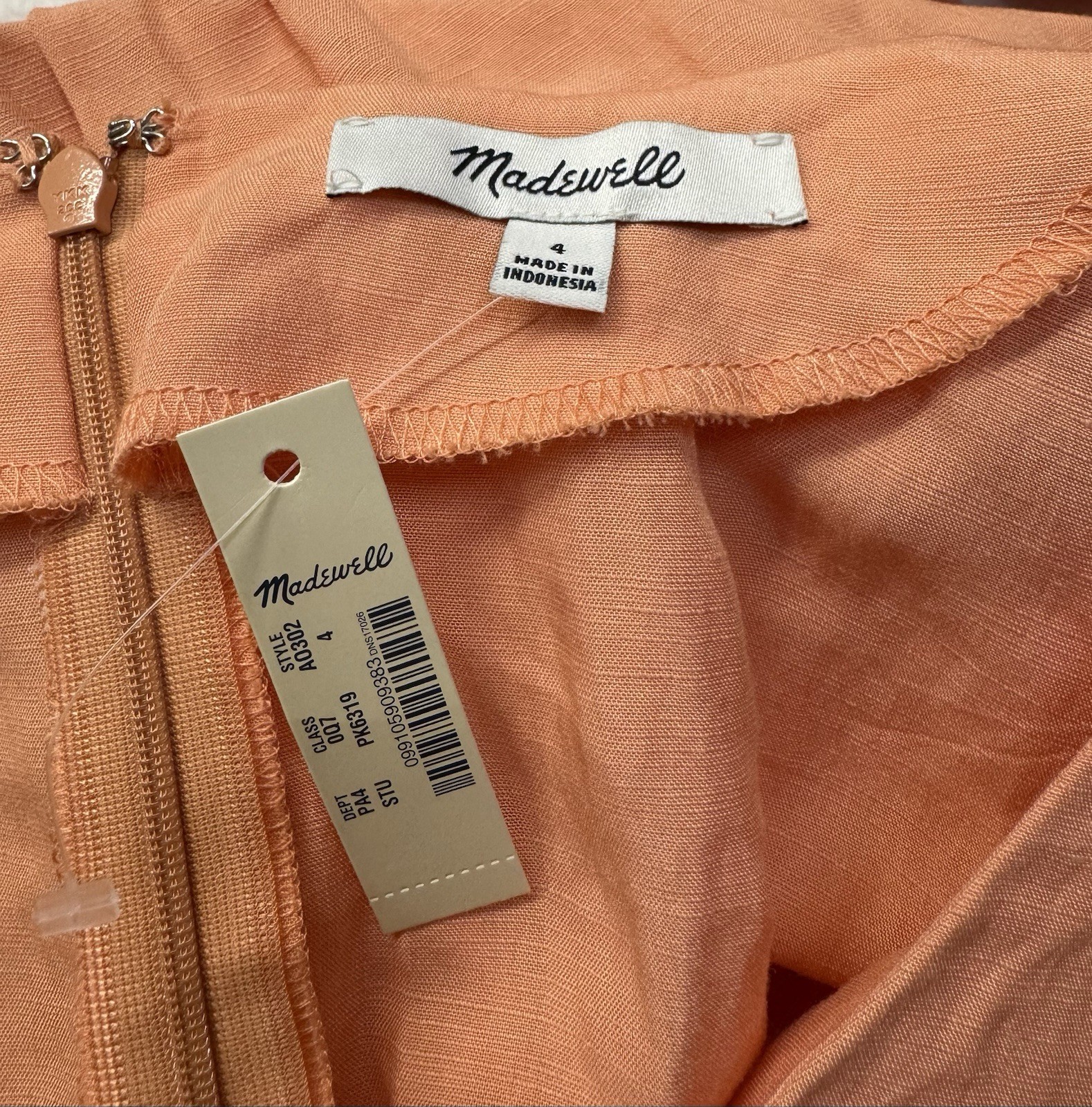Madewell Linen Blend Dolman Sleeve Tie Waist Utility Midi Dress Tulip Size 4