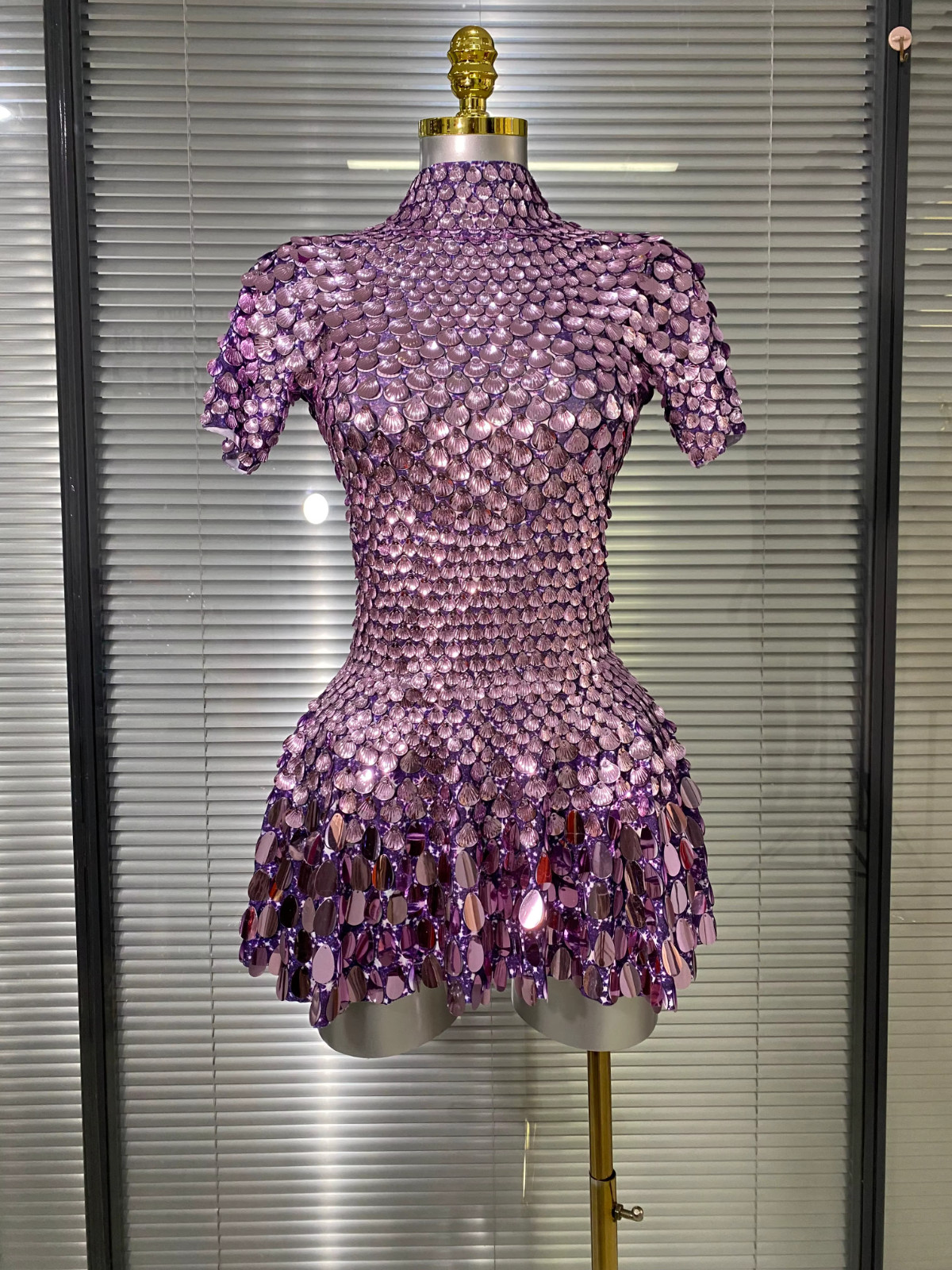 Women Sequin Mini Dress Sparkly Bodycon Party Club Stage Carnival Performance