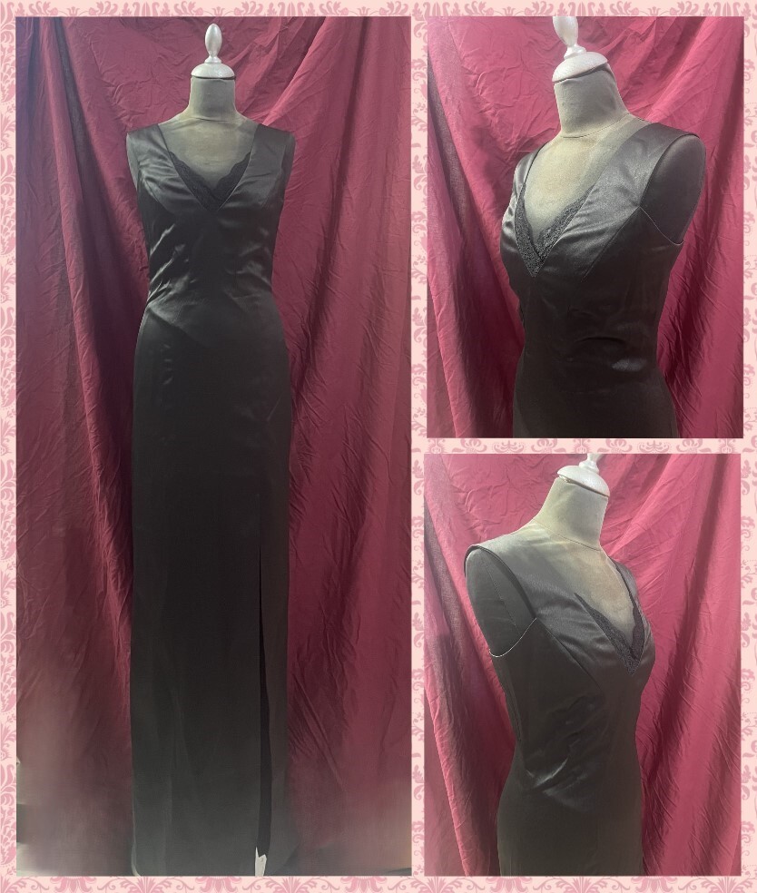 Dress Michal Negrin Gothic Black made in Israel very rare collector’s item 38