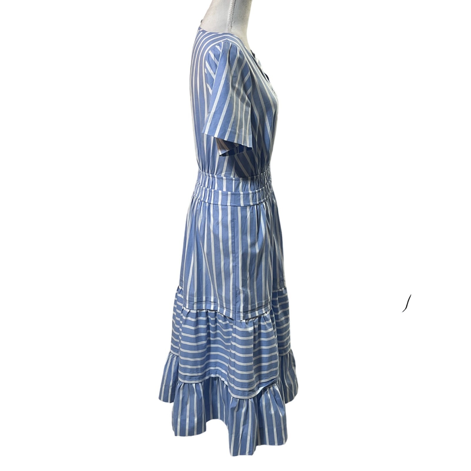 Isaac Mizrahi Live! Petite Yarn Dye Stripe Poplin Maxi Dress XXSP A646868