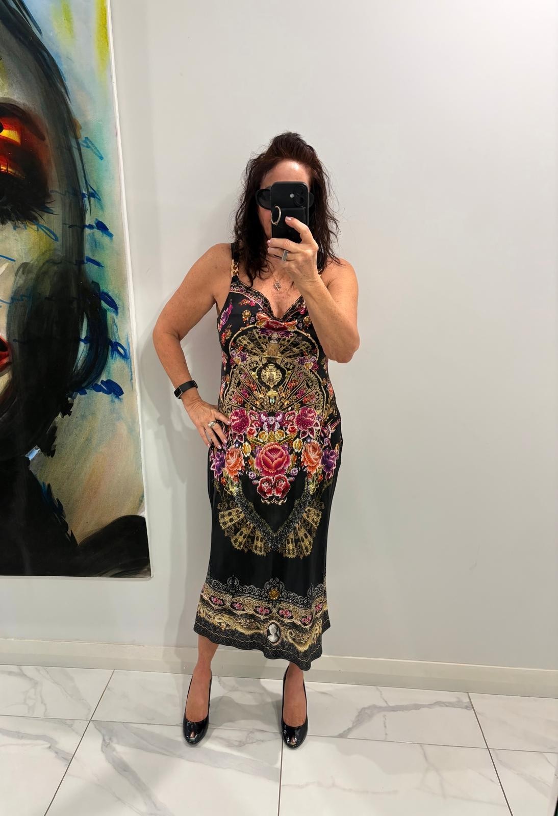 Camilla Silk Bias Dress S DANCE WITH DUENDE