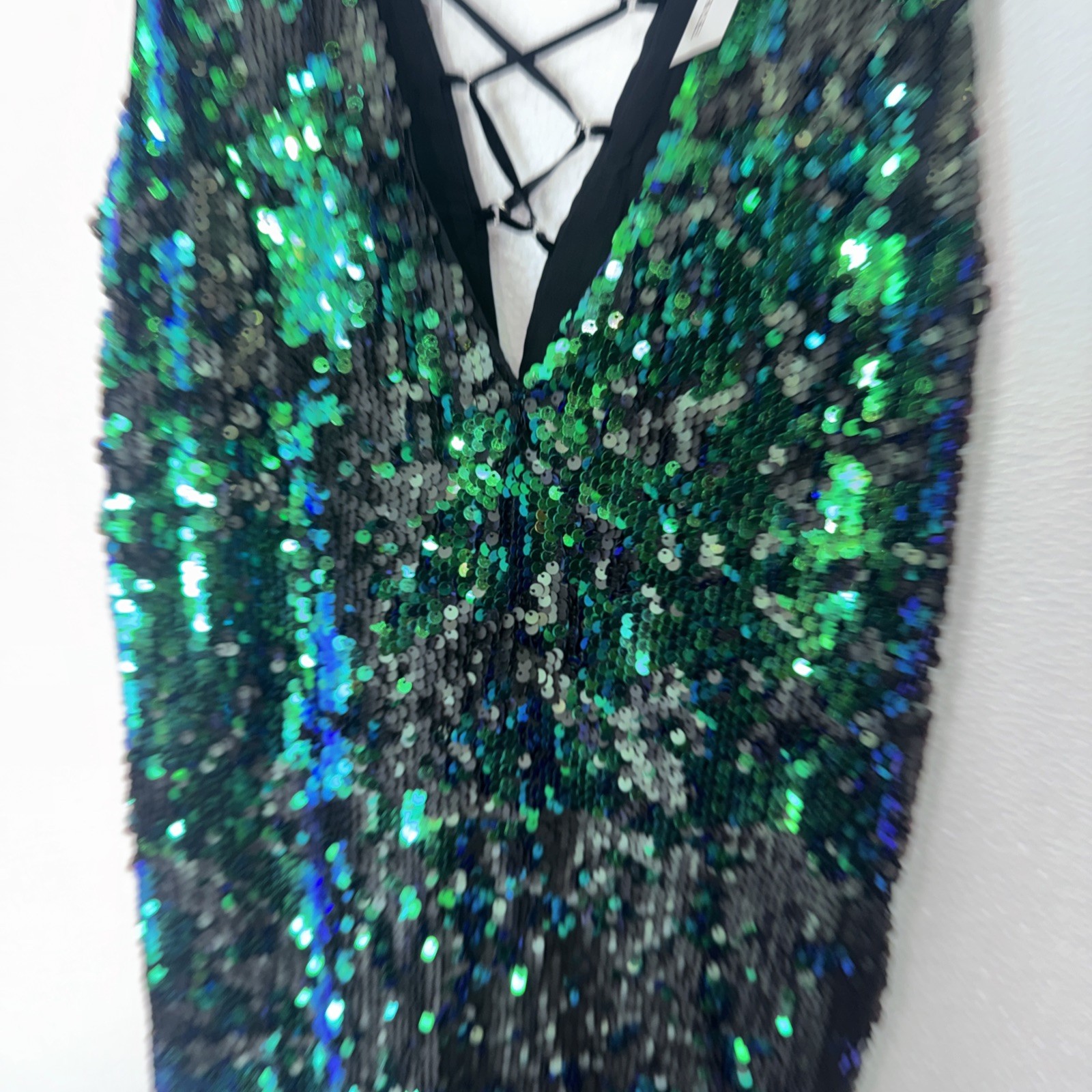 Women’s Size Small Eve Couture Honey Bella Sequin Green Blue Black Party Dress